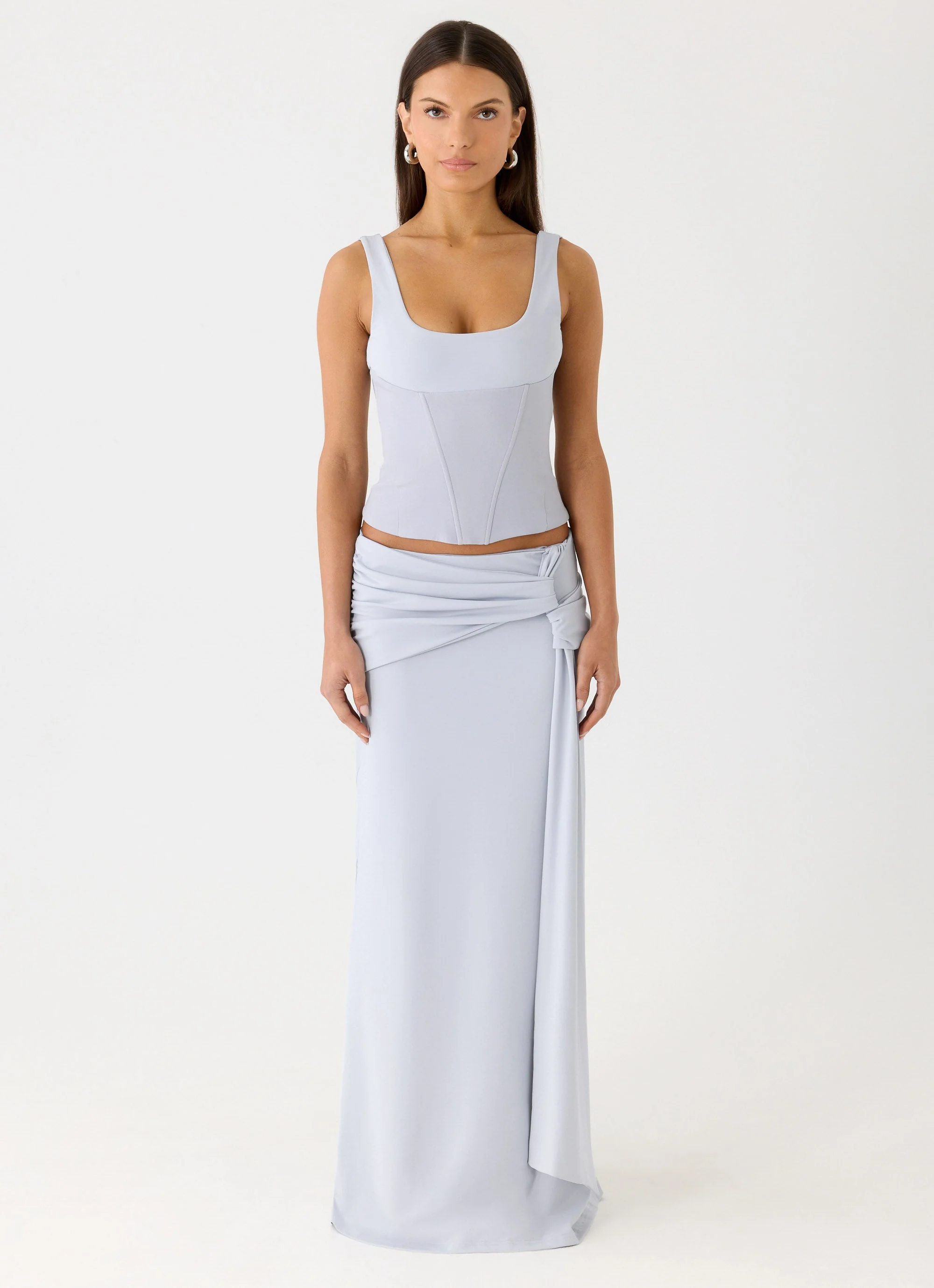 Romana Corset Top - Misty Blue - Image 4