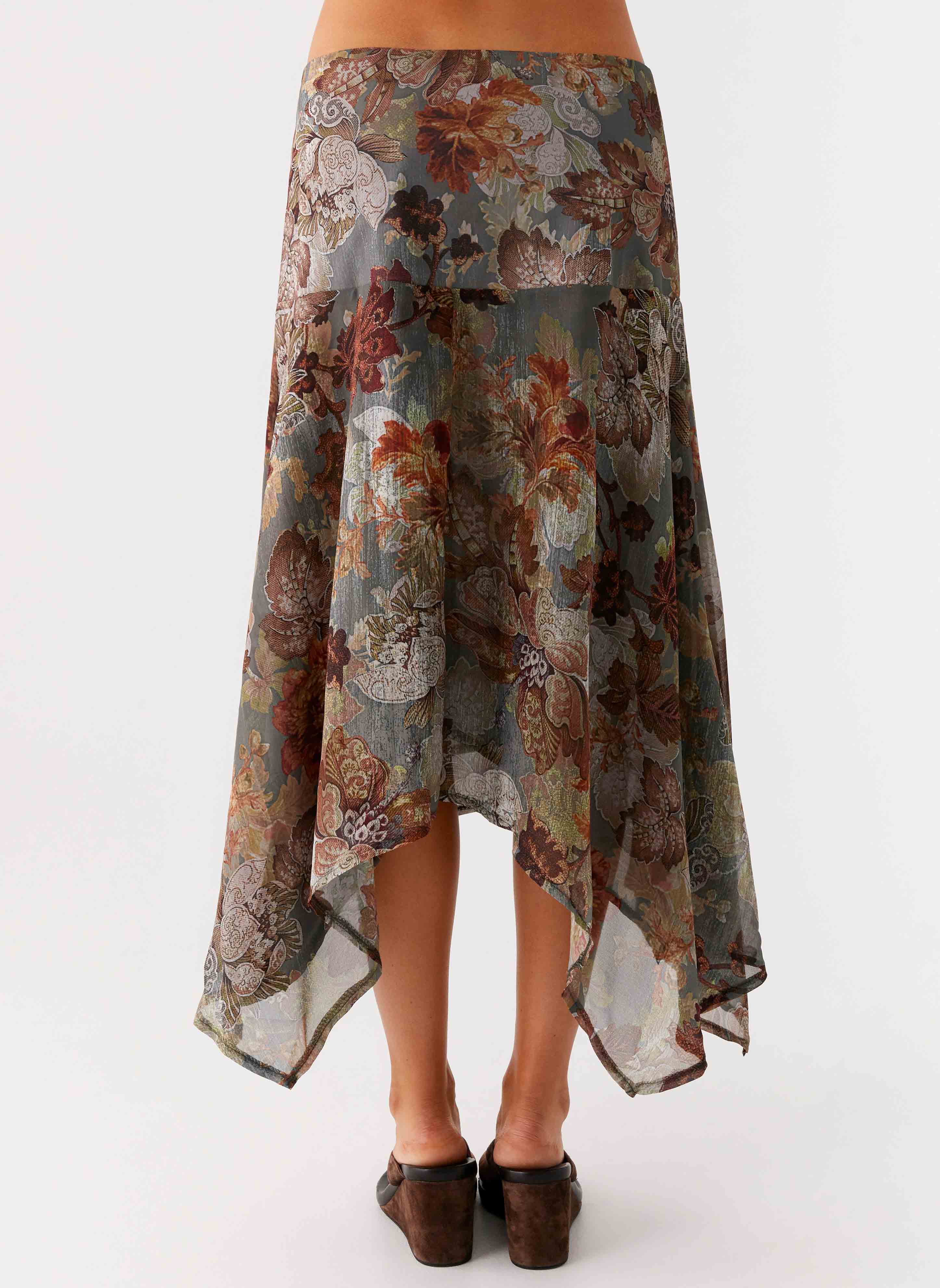 Rosewood Low Rise Midi Skirt - Vintage Blossom - Image 3