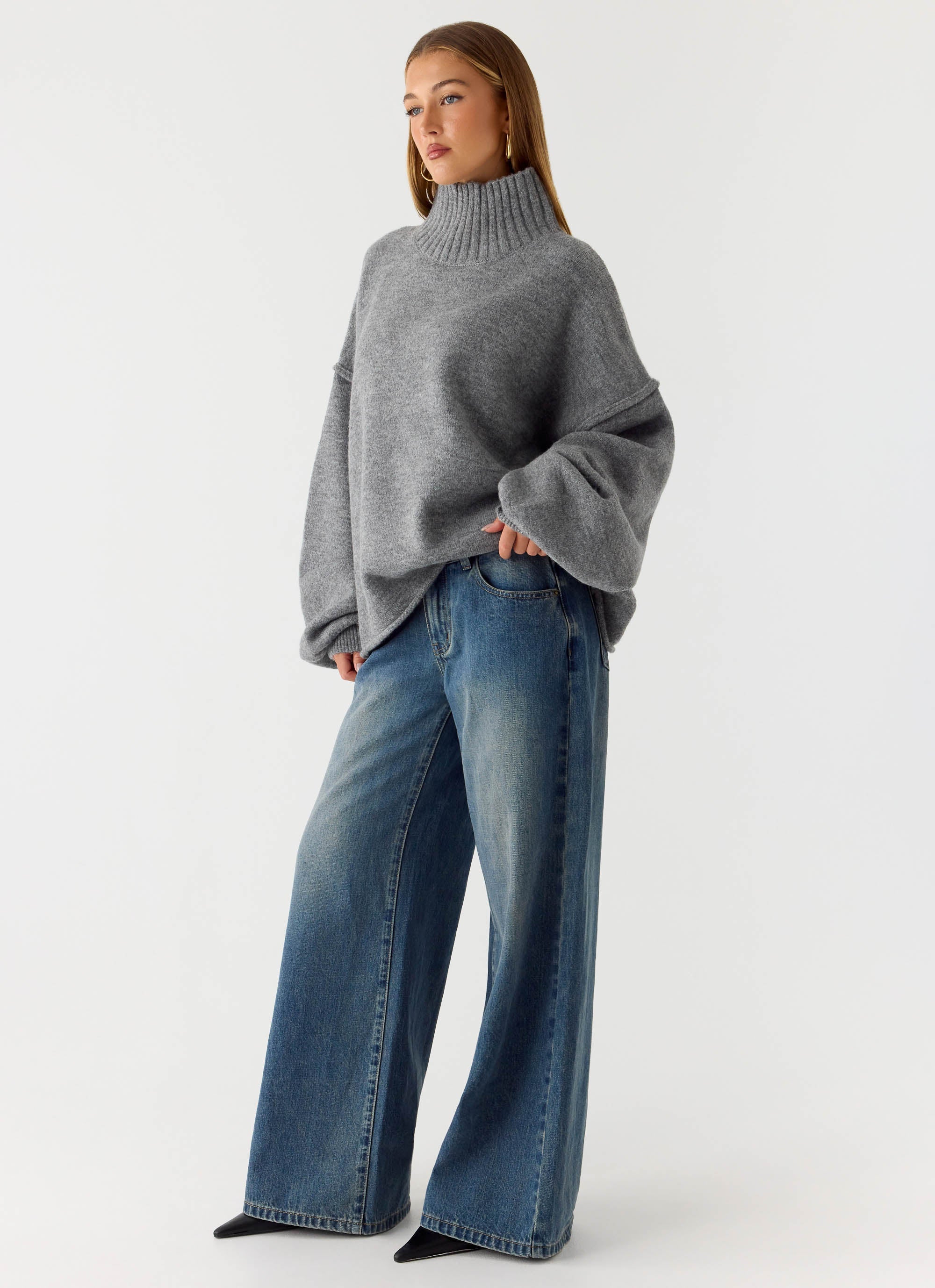 Roux Knit Sweater - Grey - Image 6