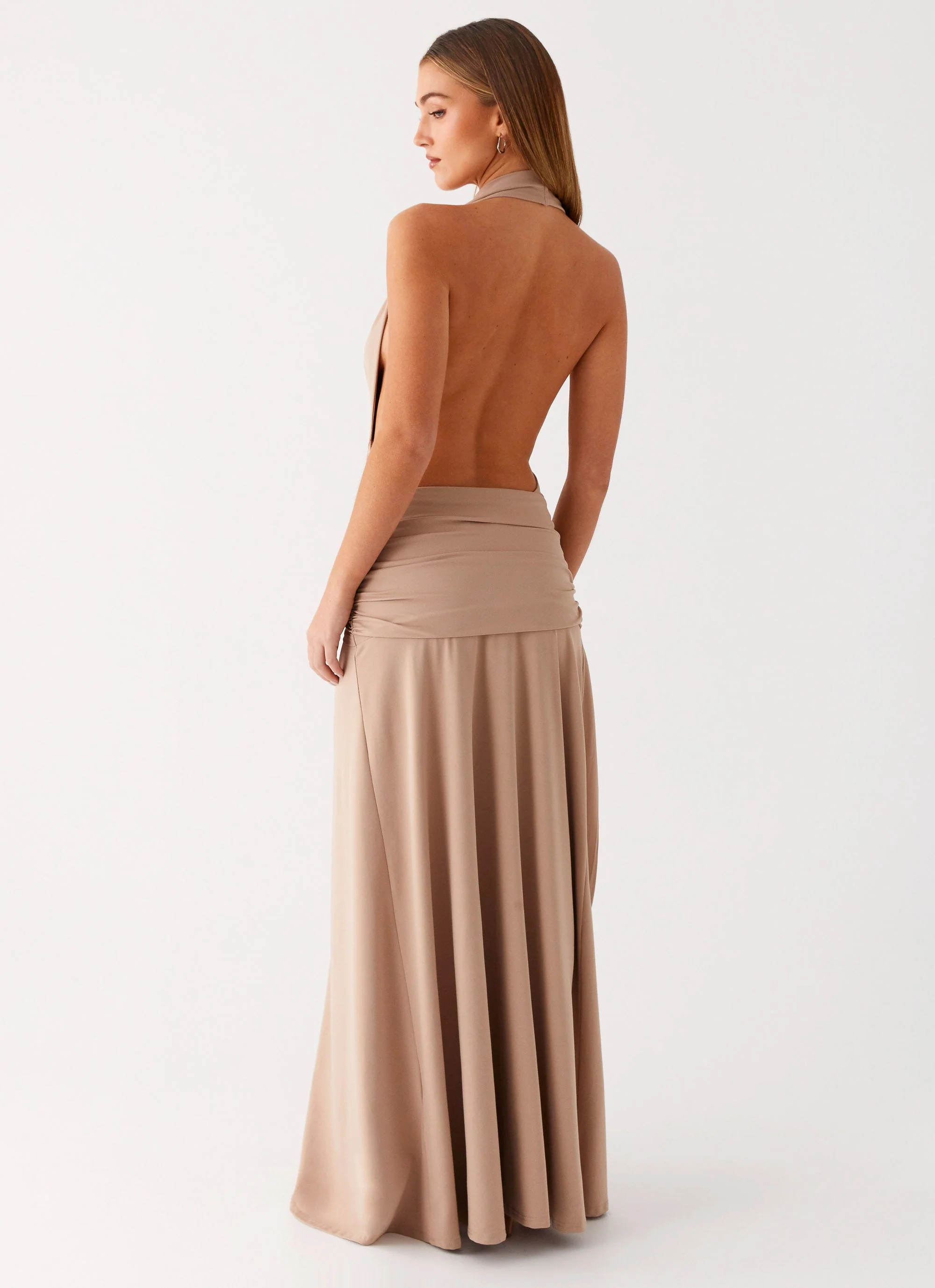 Rowan Ray Cowl Maxi Dress - Light Taupe - Image 6