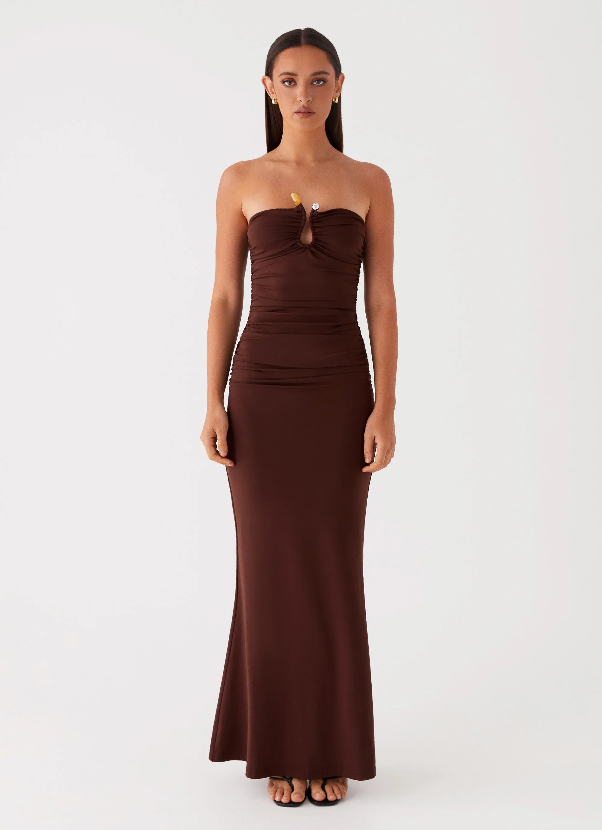 Rudy Maxi Dress - Brown - Image 2