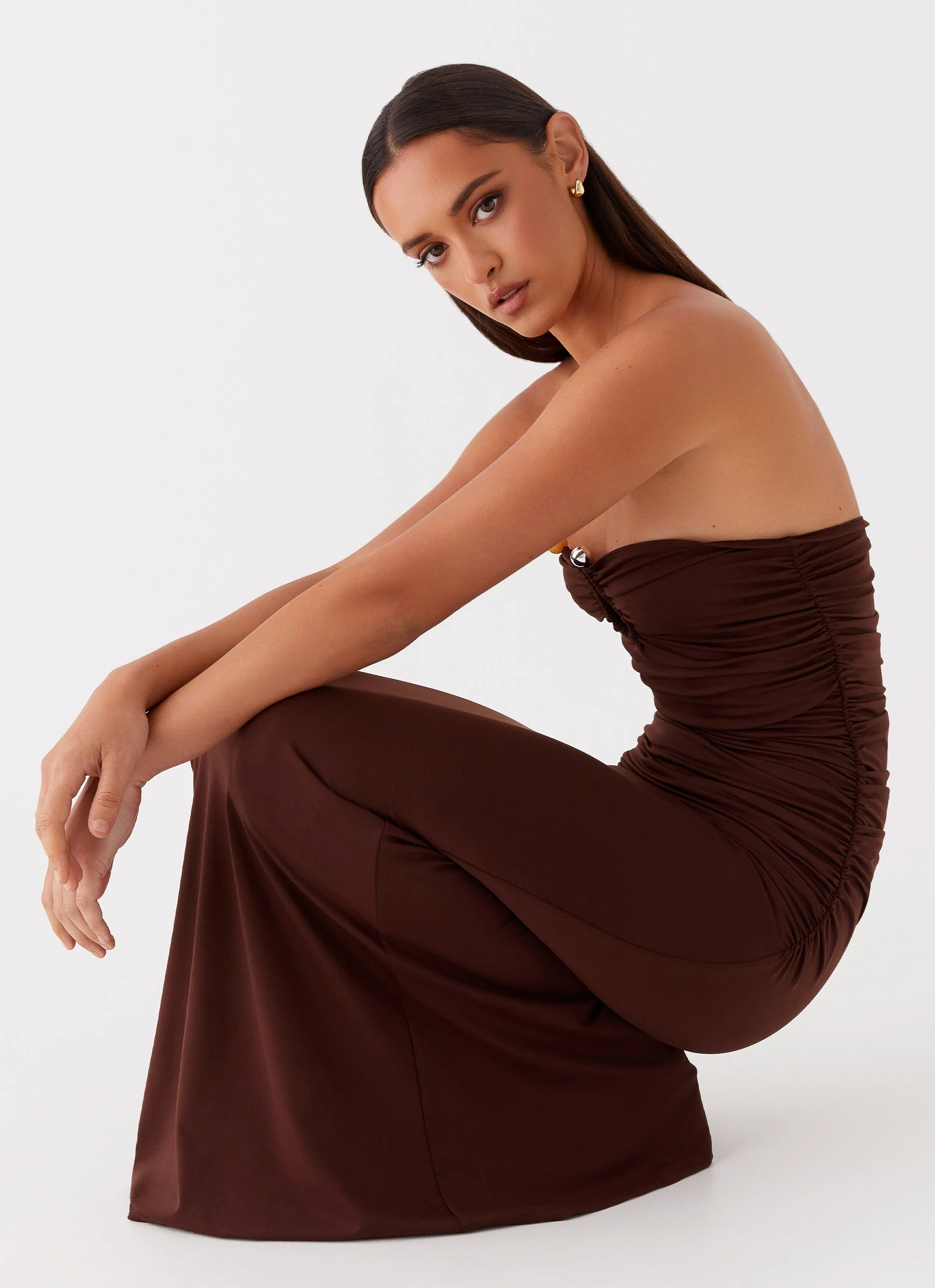 Rudy Maxi Dress - Brown - Image 6