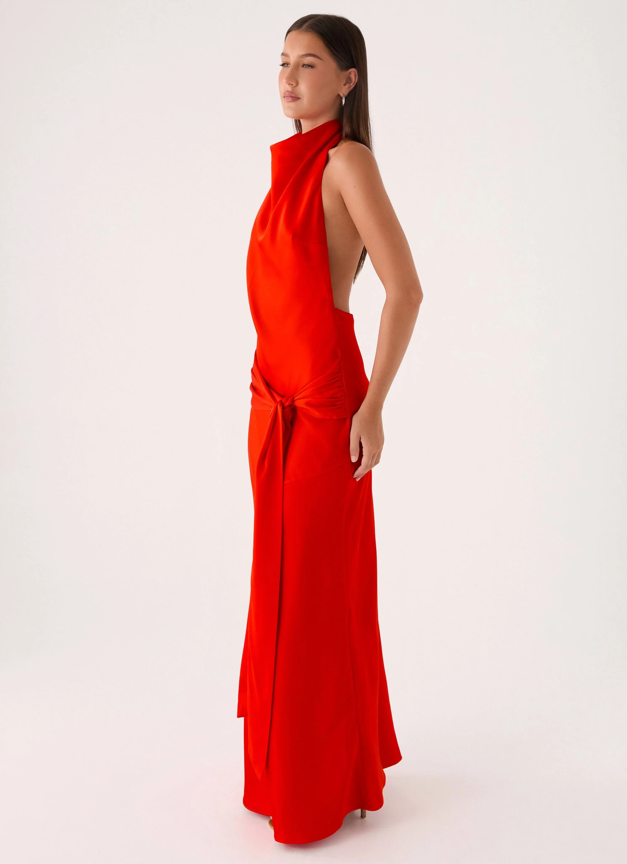 Rumina Sash Maxi Dress - Tangerine - Image 6