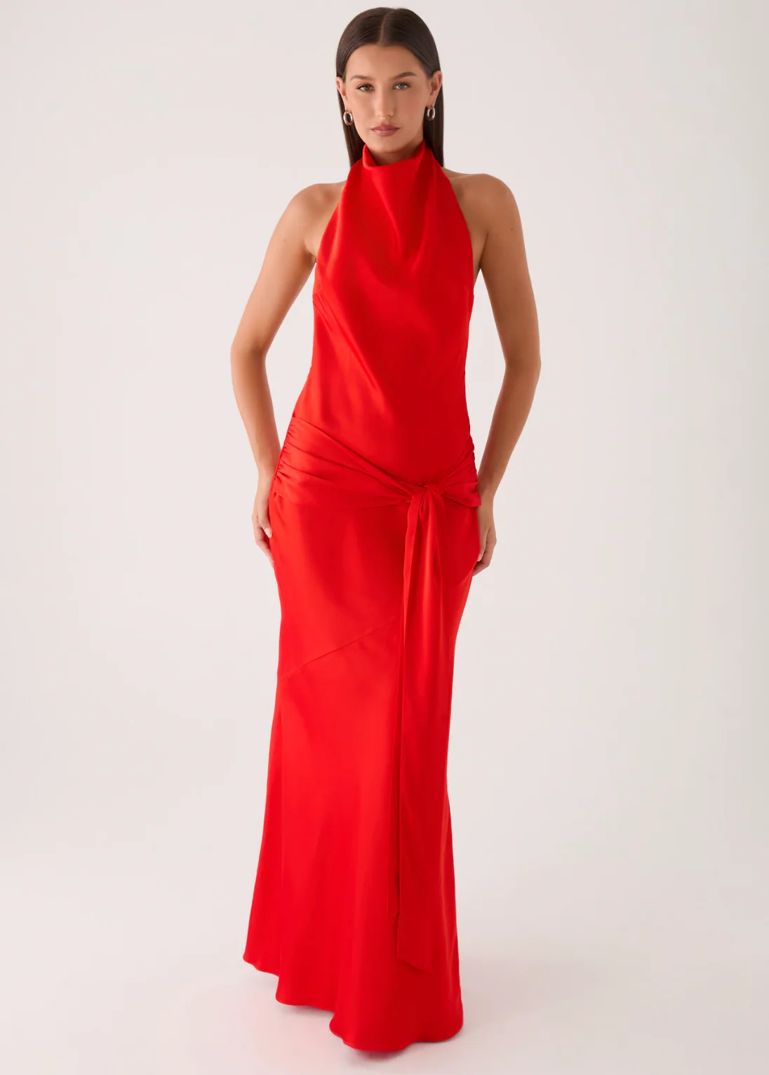 Rumina Sash Maxi Dress - Tangerine - Image 9