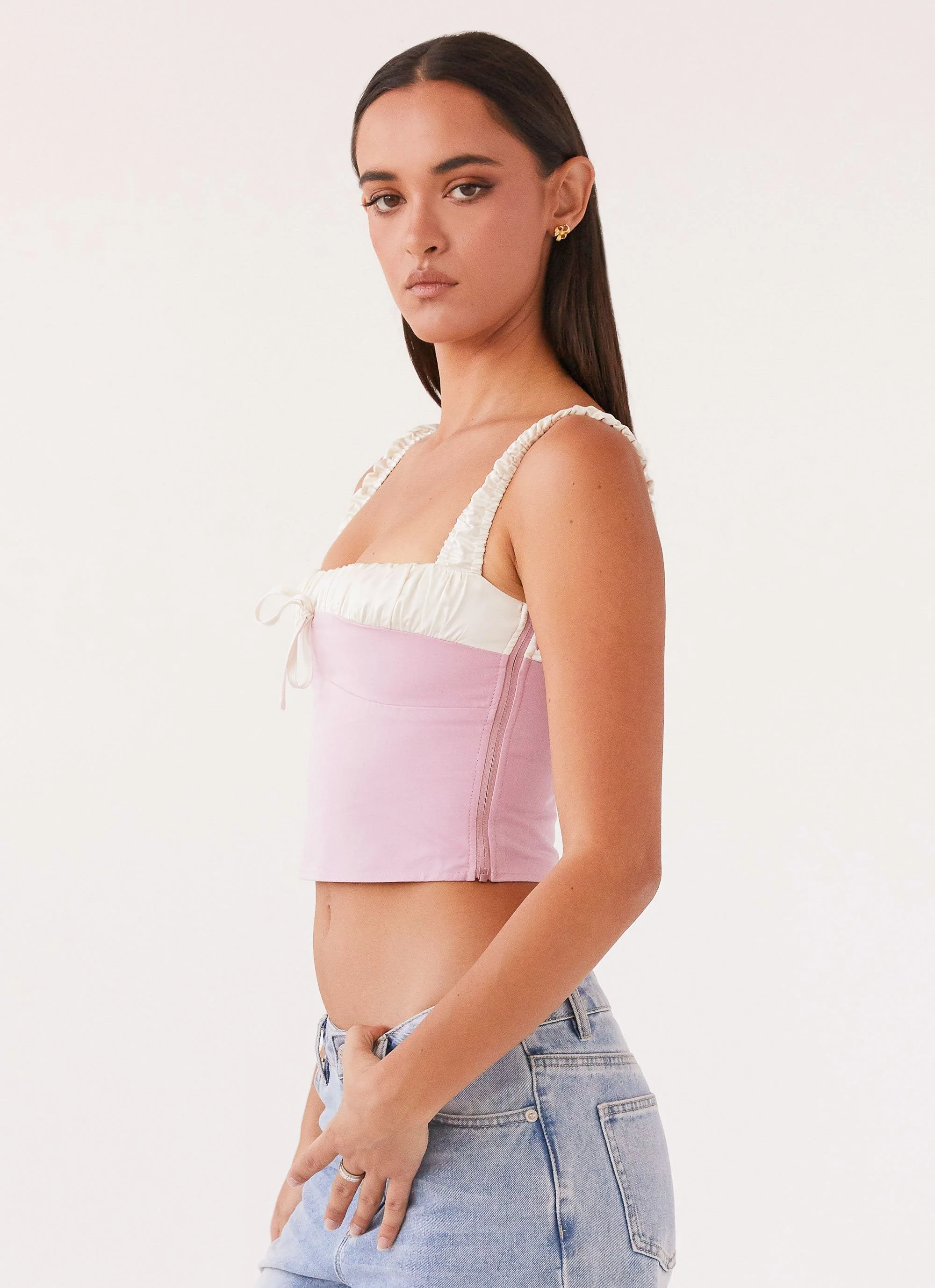 Ryder Bustier Top - Pink - Image 3