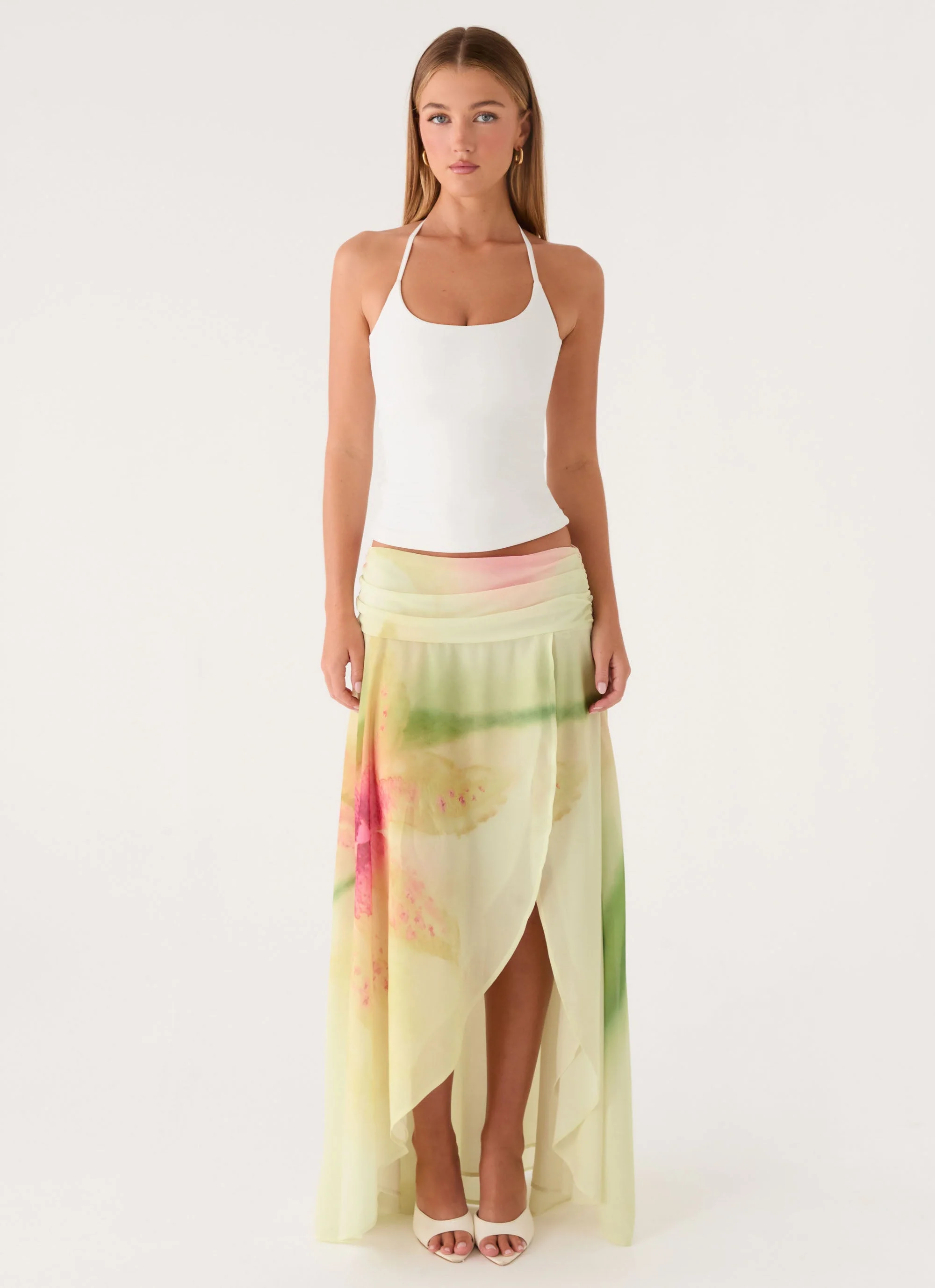 Sadona Asymmetric Maxi Skirt - Soft Lily - Image 5