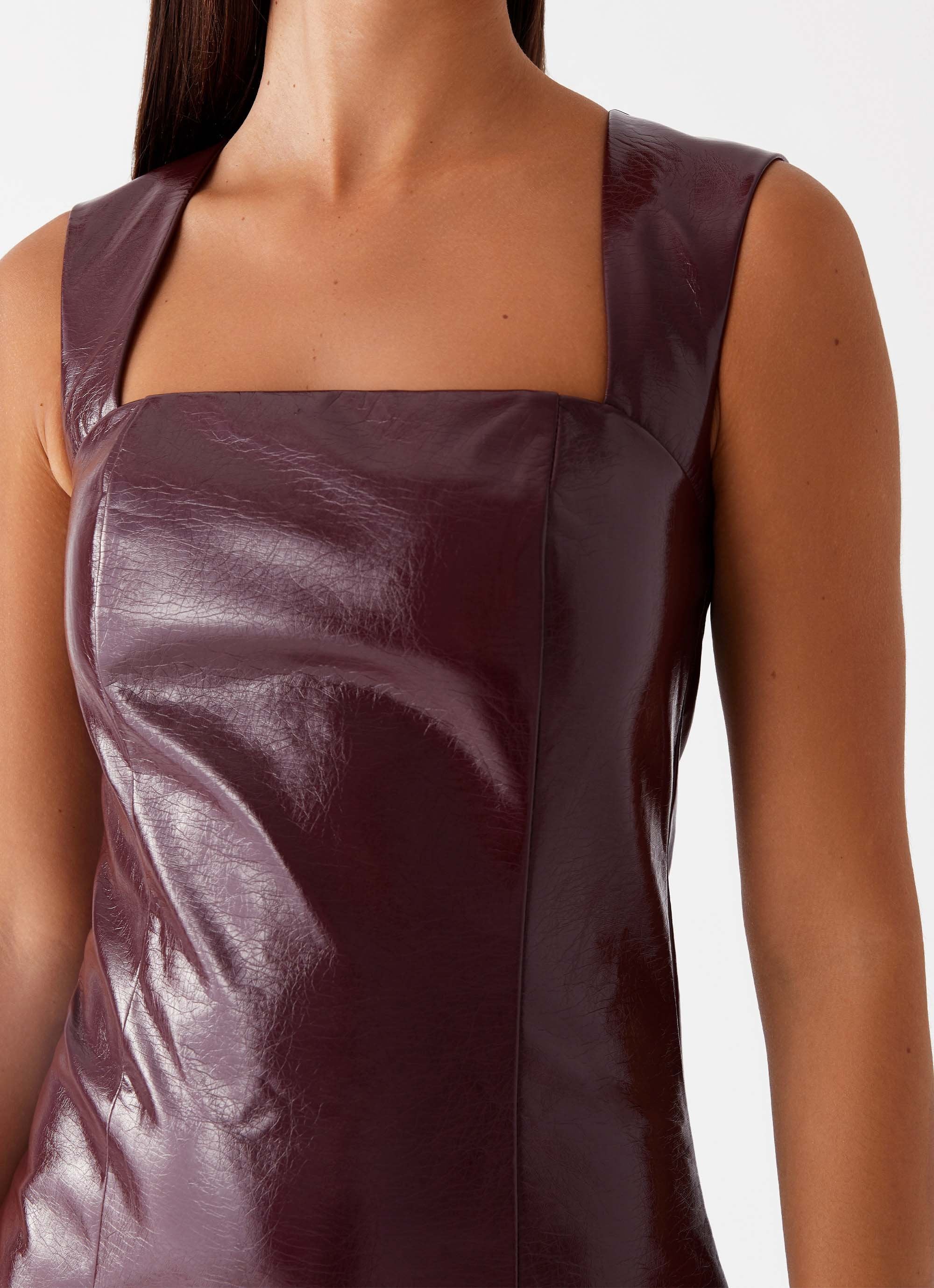 Samantha Mini Dress - Deep Red - Image 6