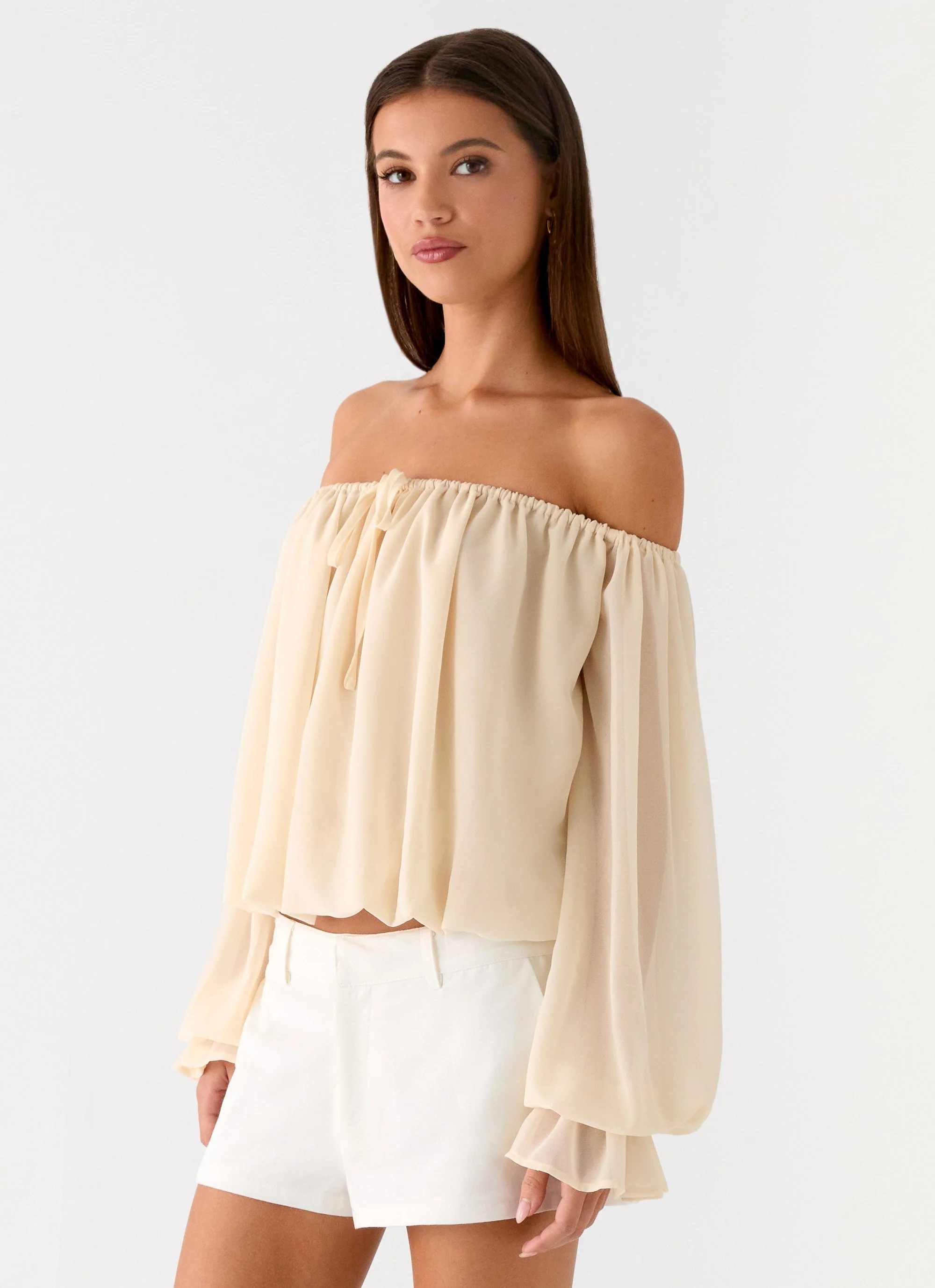 Sandali Off Shoulder Top - Cream - Image 2