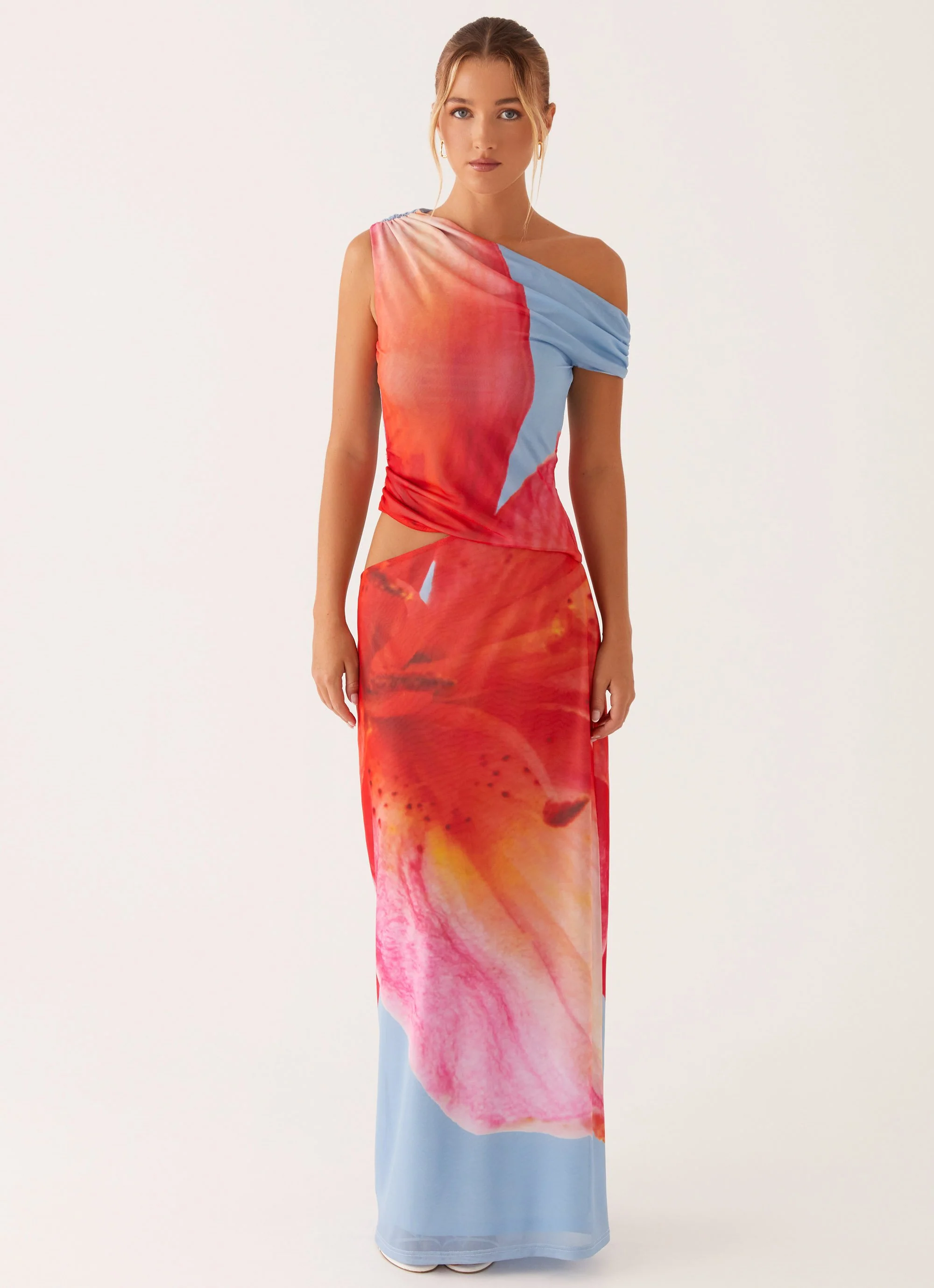 Santa Monica Maxi Dress - Blue Floral - Image 2