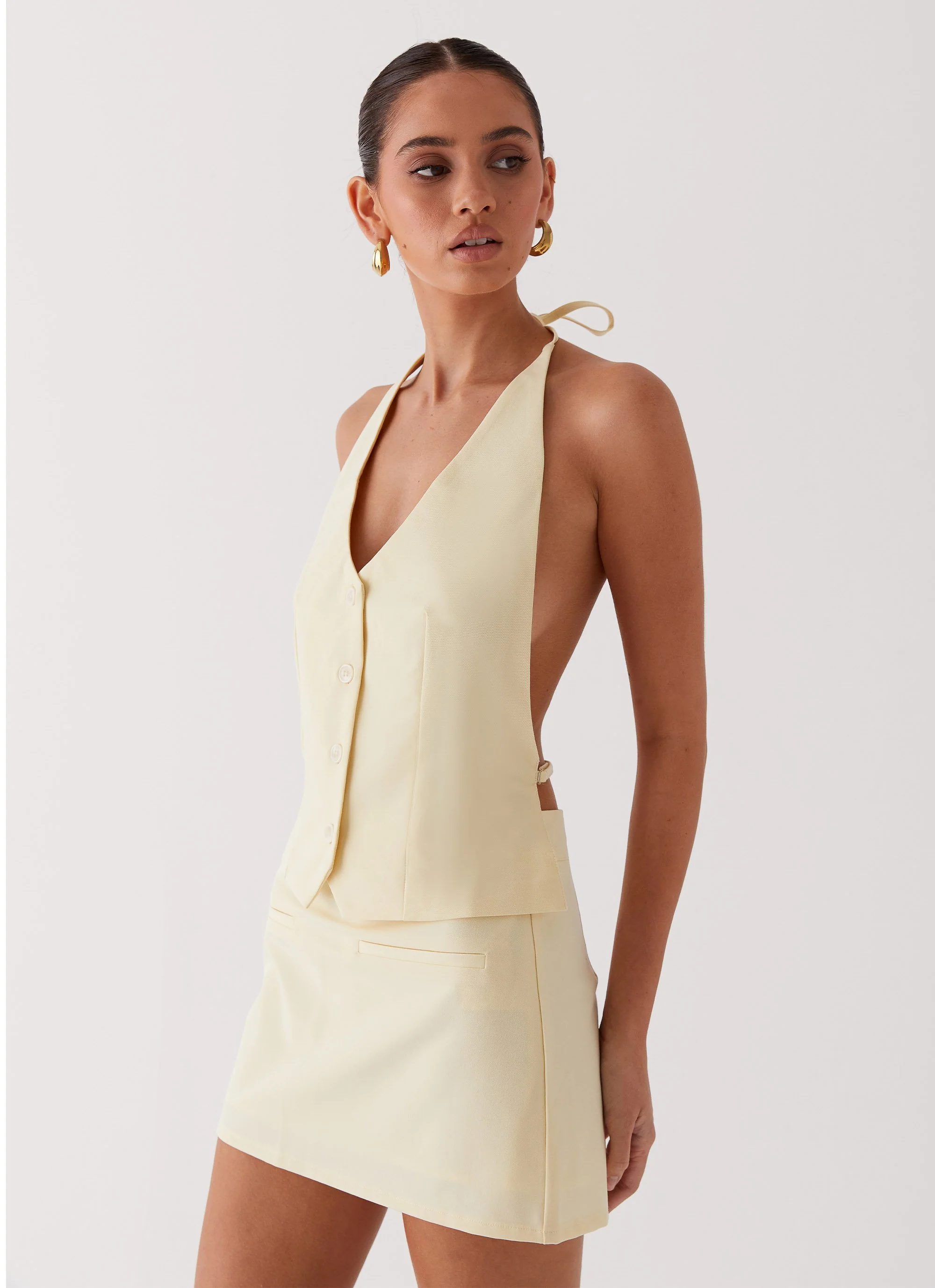 Sarah Mini Skirt - Butter - Image 2