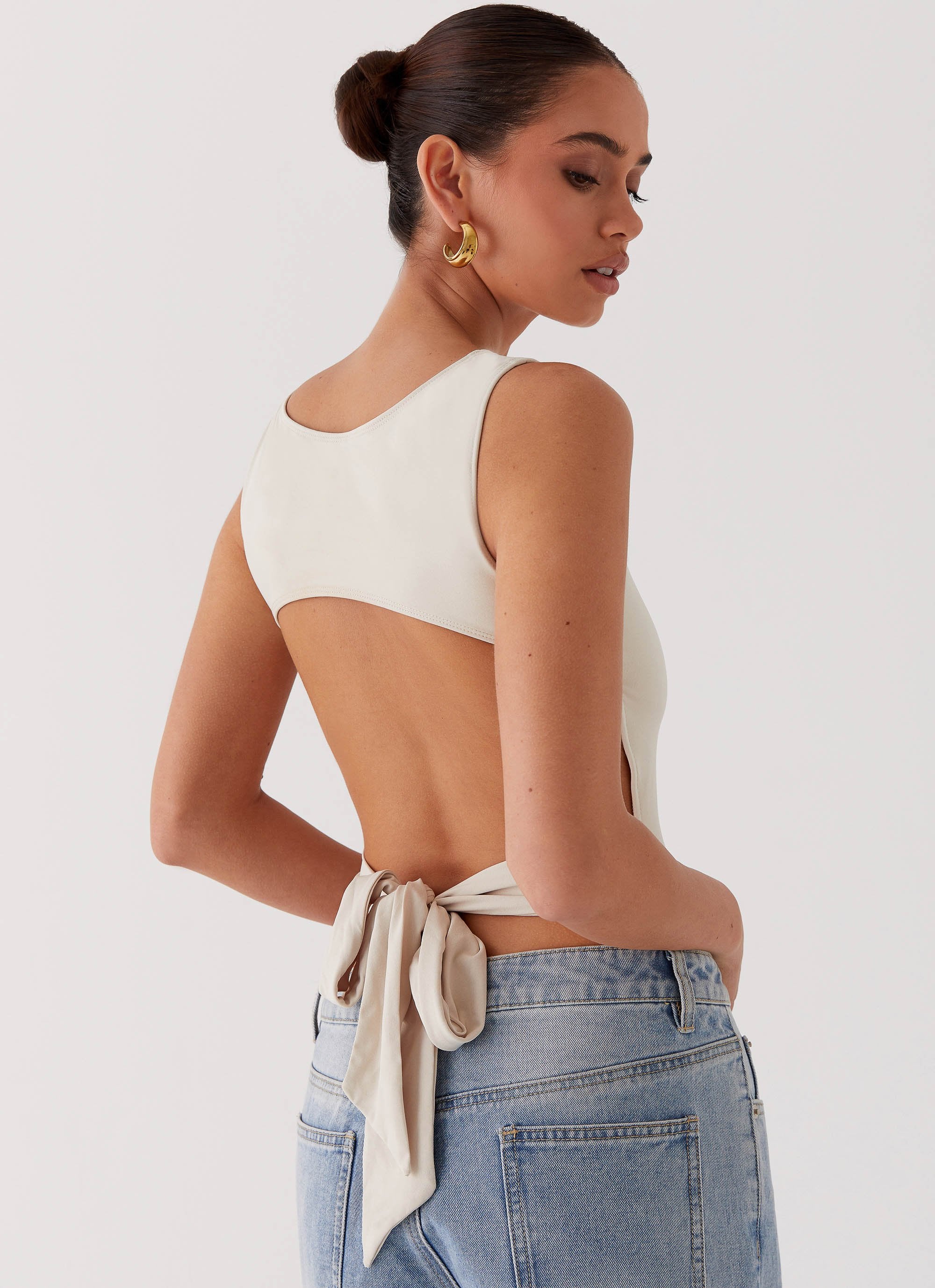 Saskie Crop Top - Ivory - Image 5