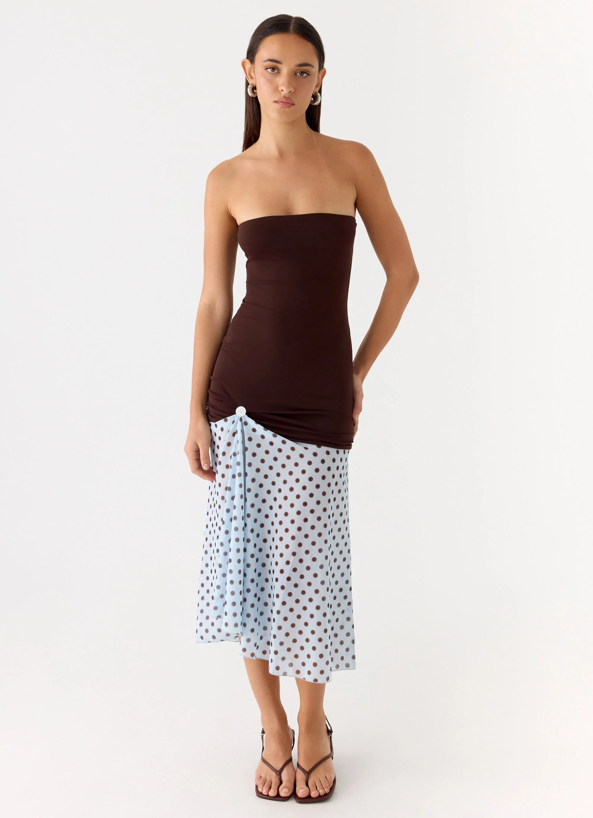 Schell Midi Dress - Chocolate Dot - Image 7