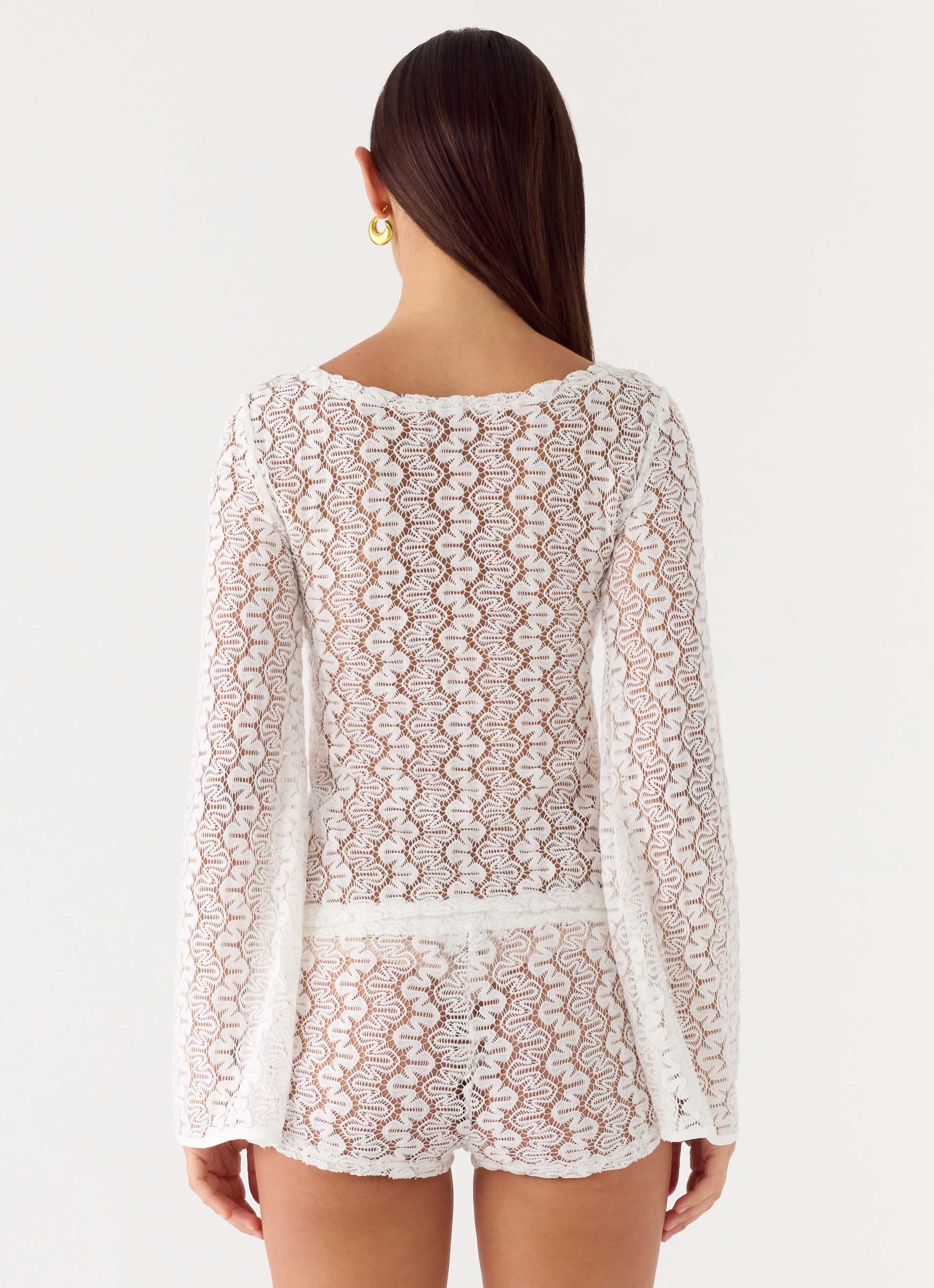 Selina Long Sleeve Top - Ivory - Image 4