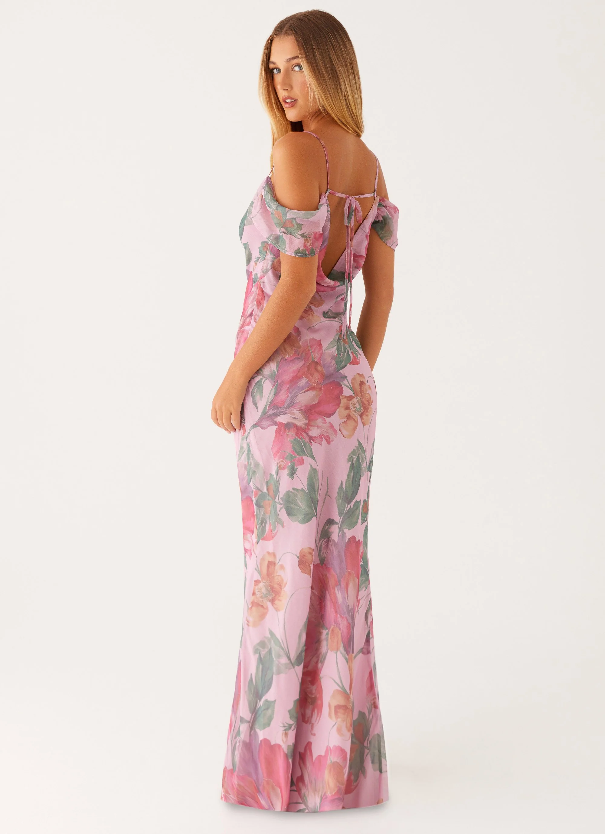 Seline Maxi Dress - Pink Floral - Image 6