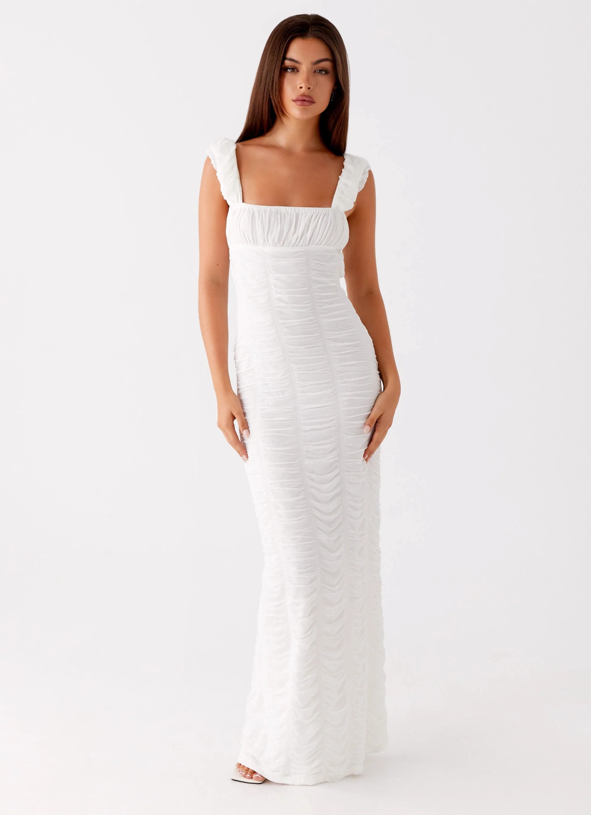 Senses Midi Dress - White - Image 5