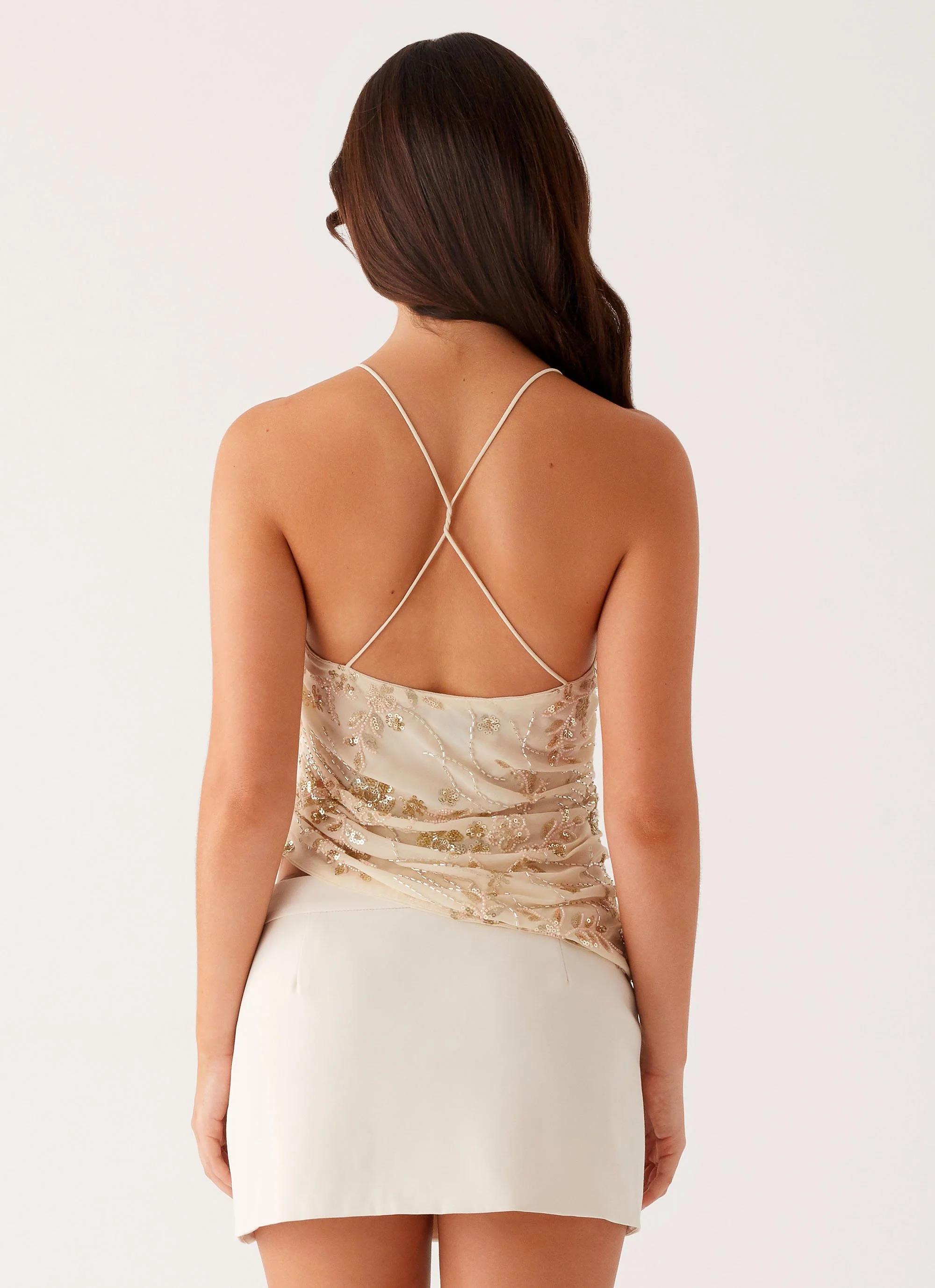 Seona Beaded Top - Ivory - Image 5
