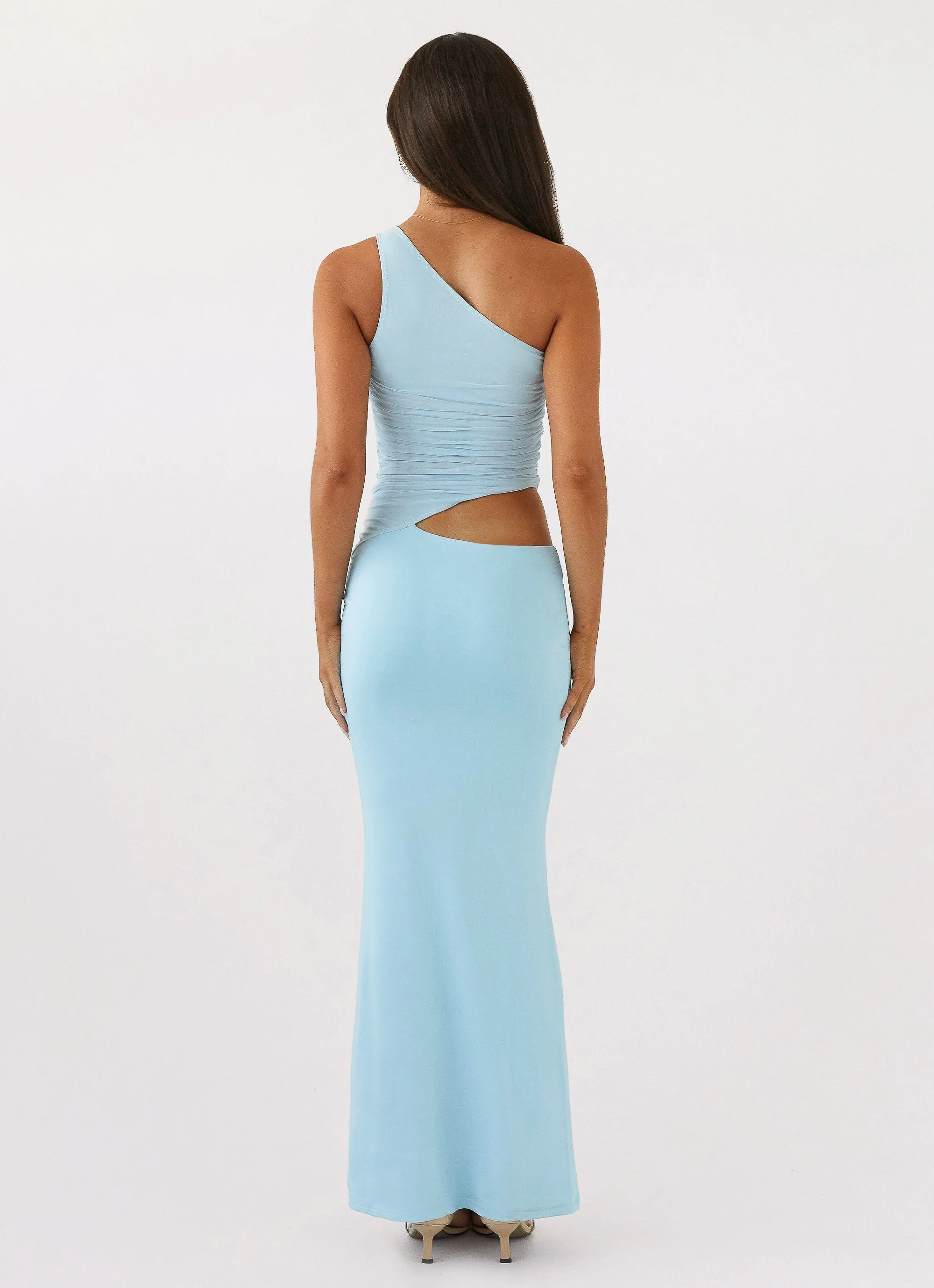 Seranella One Shoulder Maxi Dress - Sky Blue - Image 4