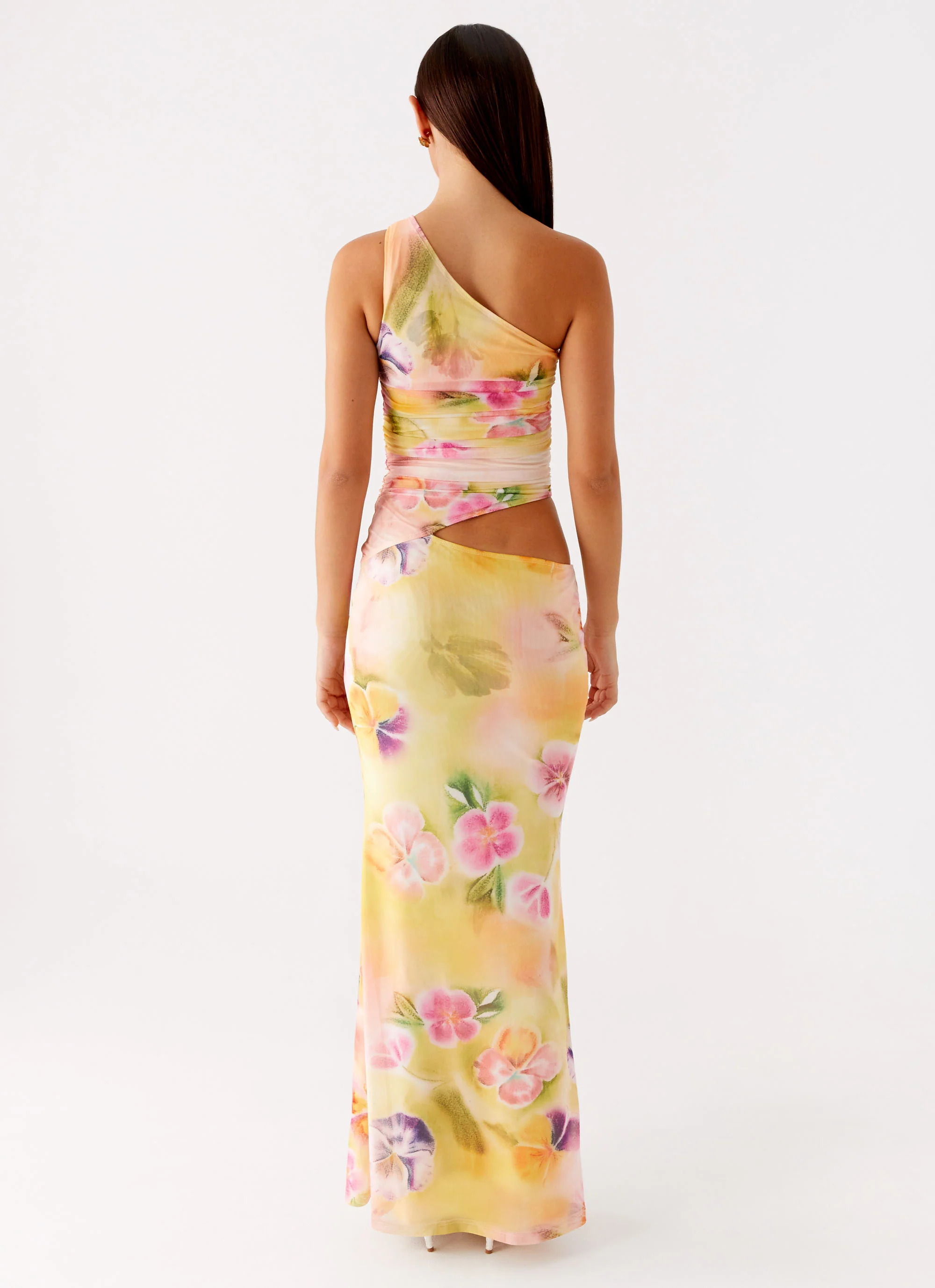 Seranella One Shoulder Maxi Dress - Sunburst Floral - Image 4