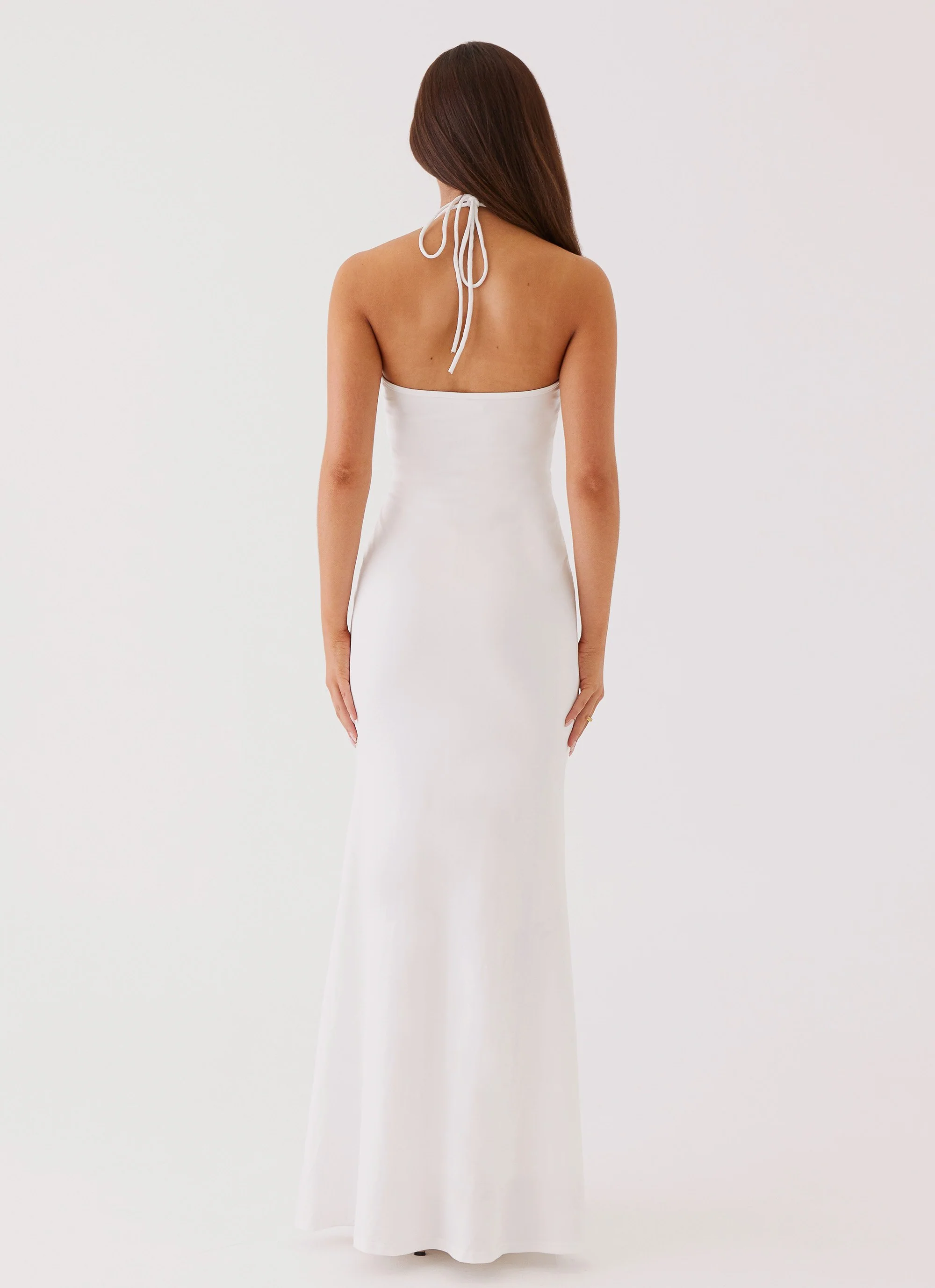 Serina Ruffle Maxi Dress - White - Image 4