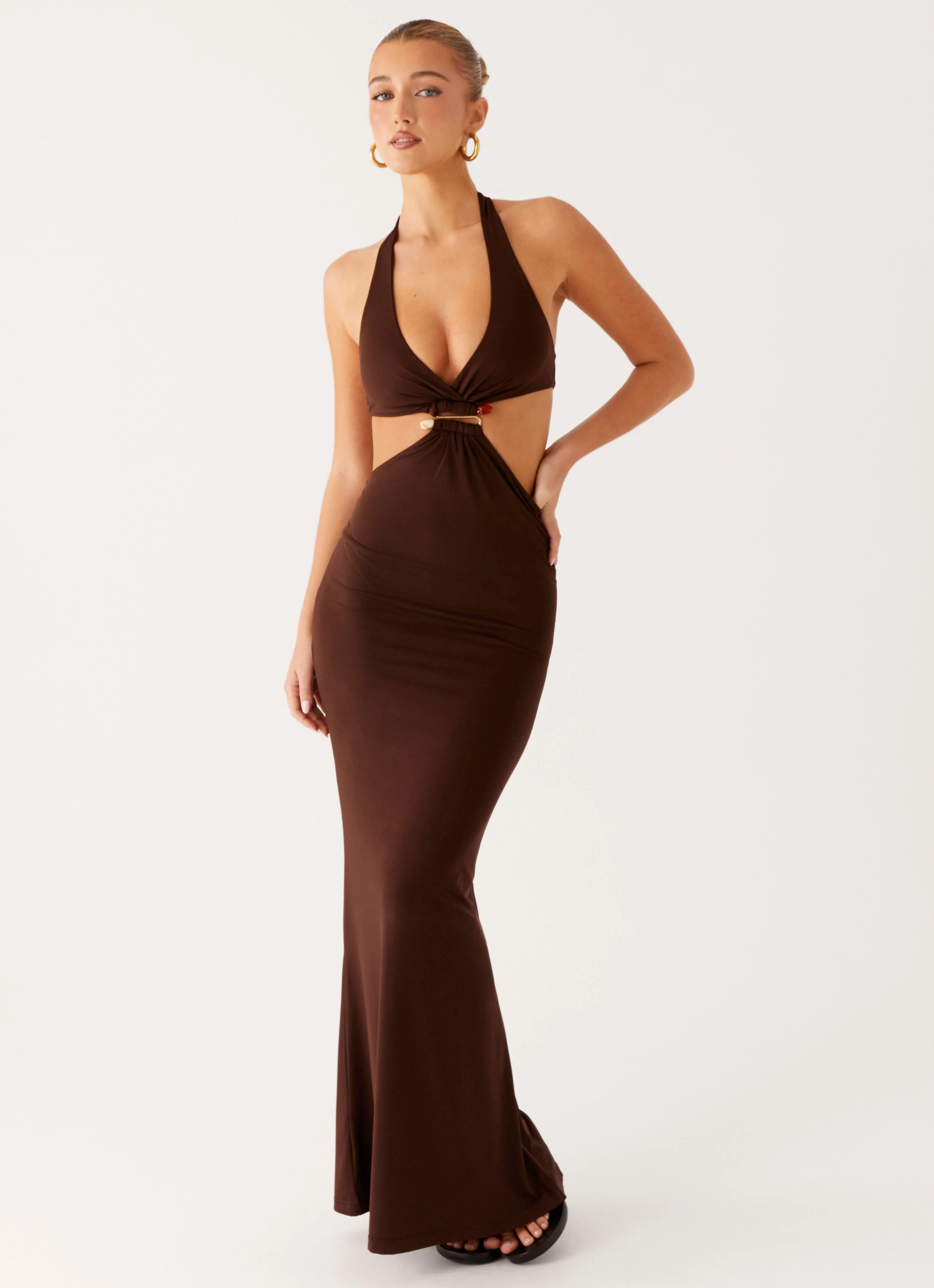 Shawnie Maxi Dress - Chocolate - Image 4