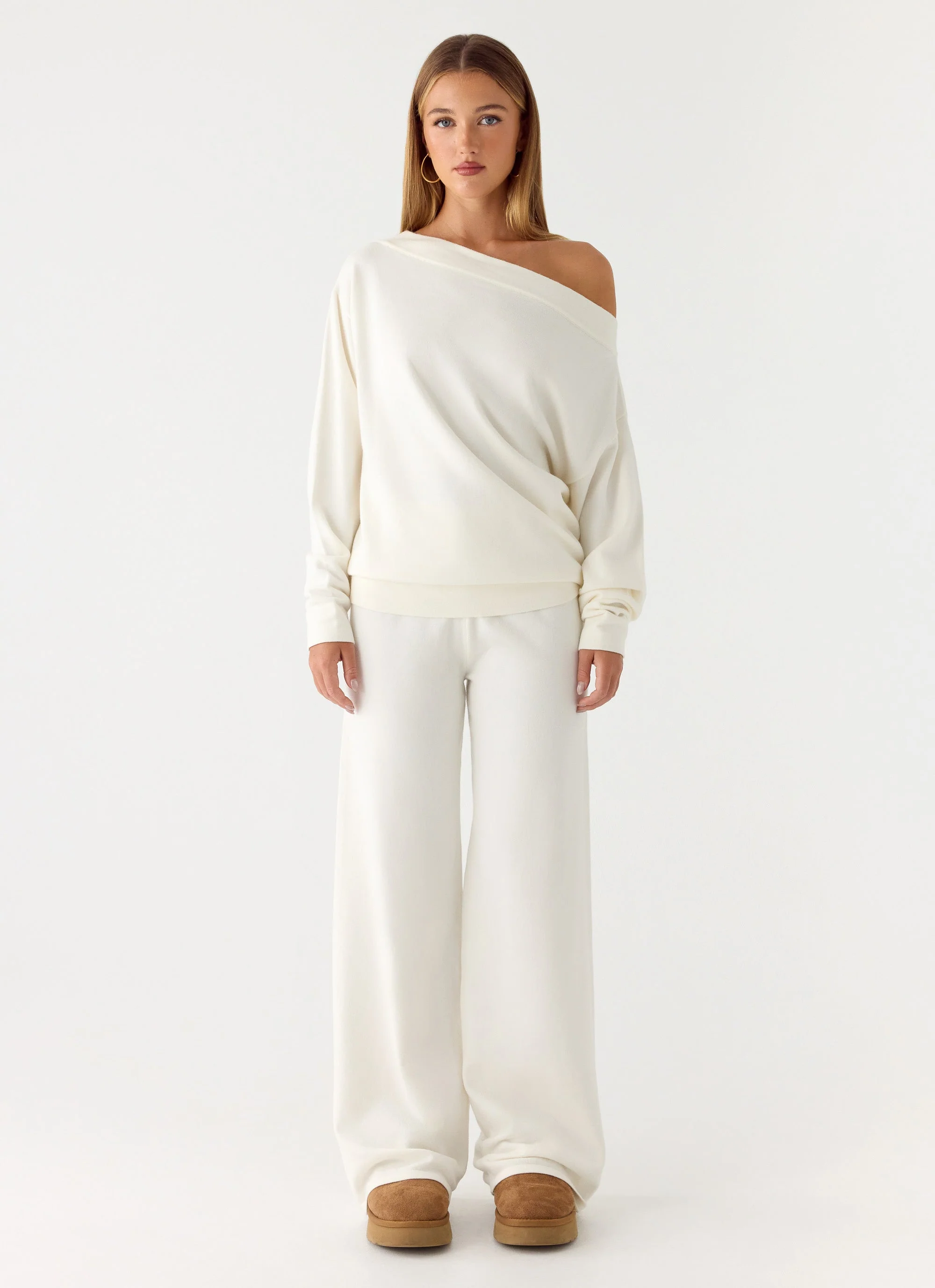 Sherlee Knit Pants - White - Image 2