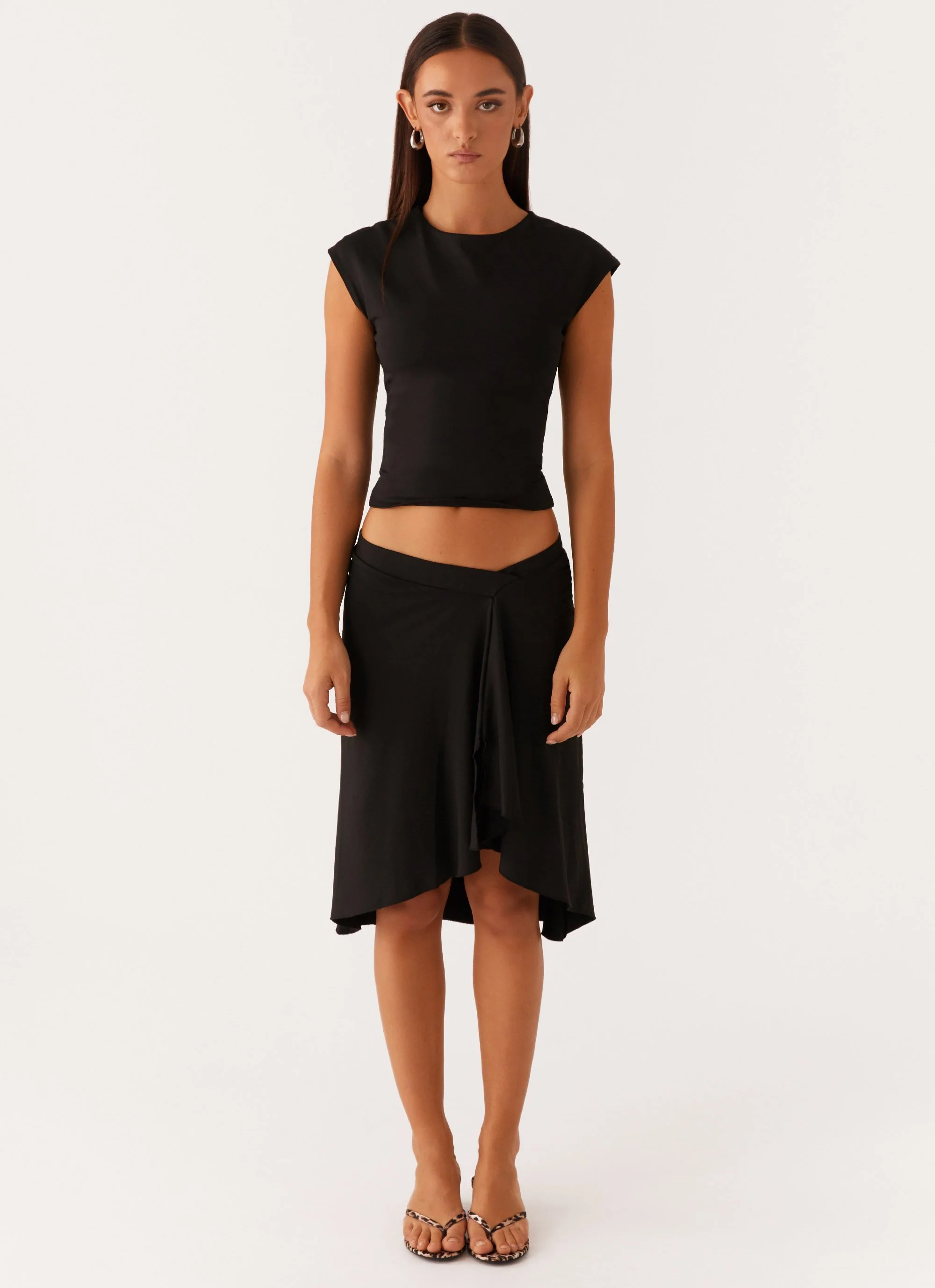 Shes A Lady Midi Skirt - Black - Image 2