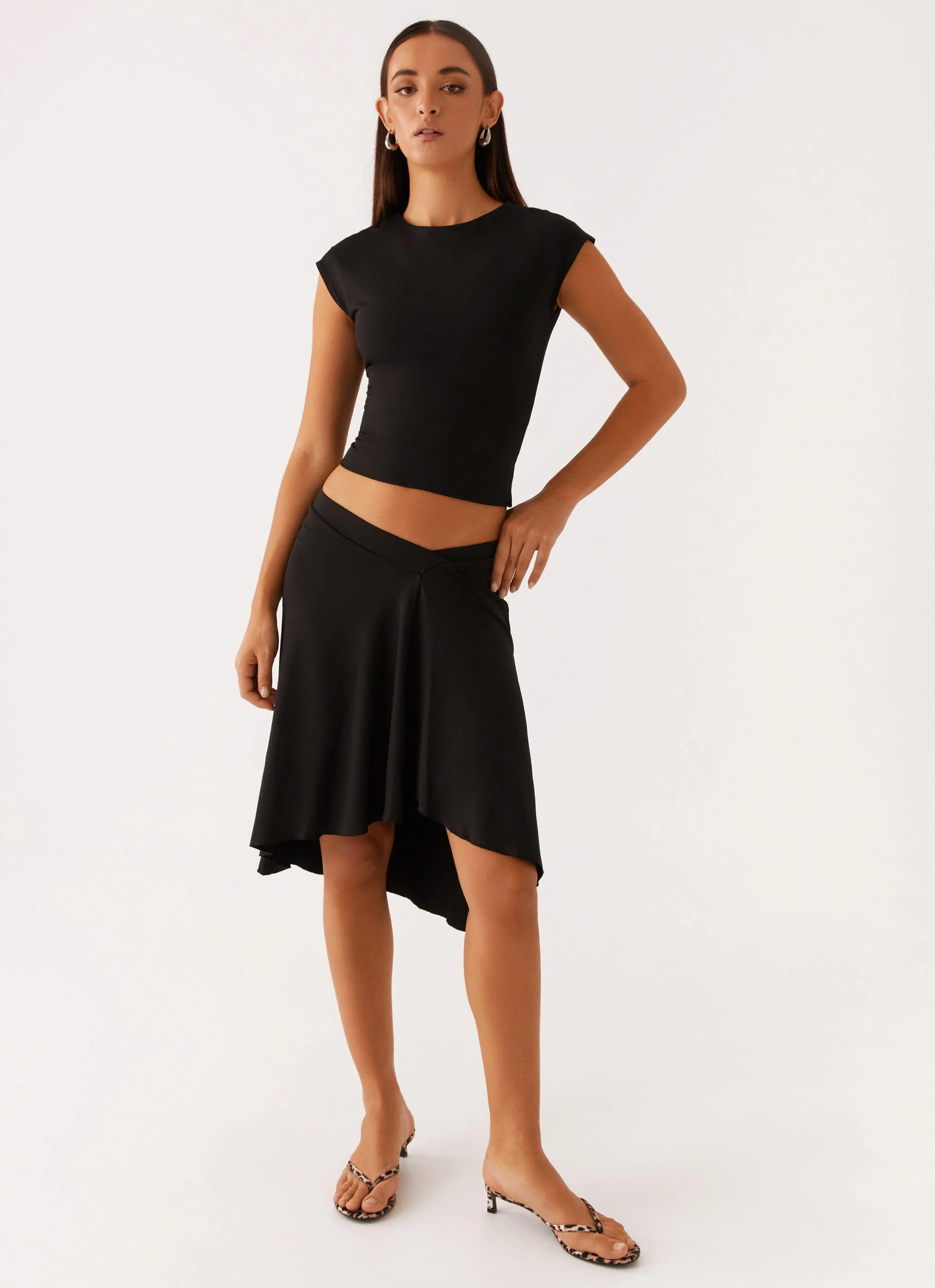 Shes A Lady Midi Skirt - Black - Image 6