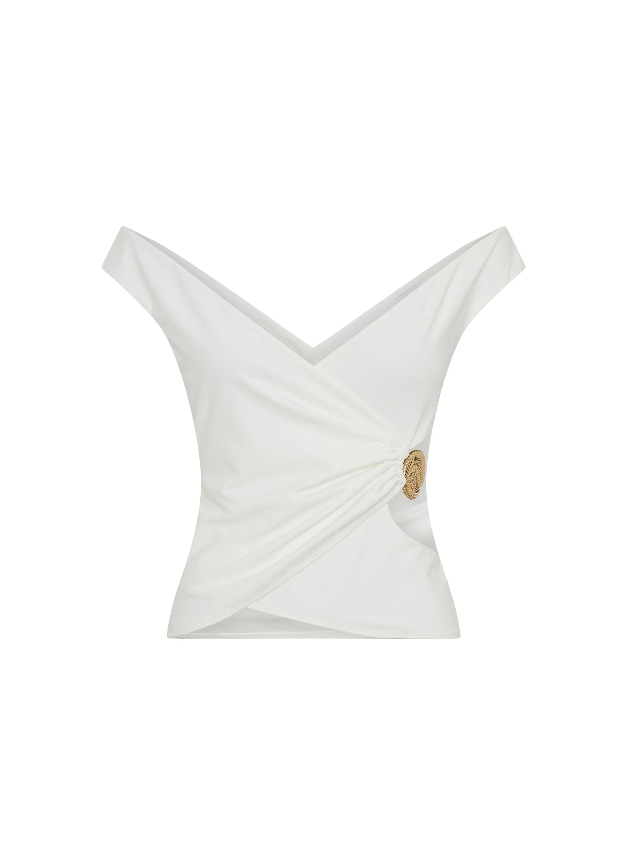Shoreline Off Shoulder Top - White - Image 3