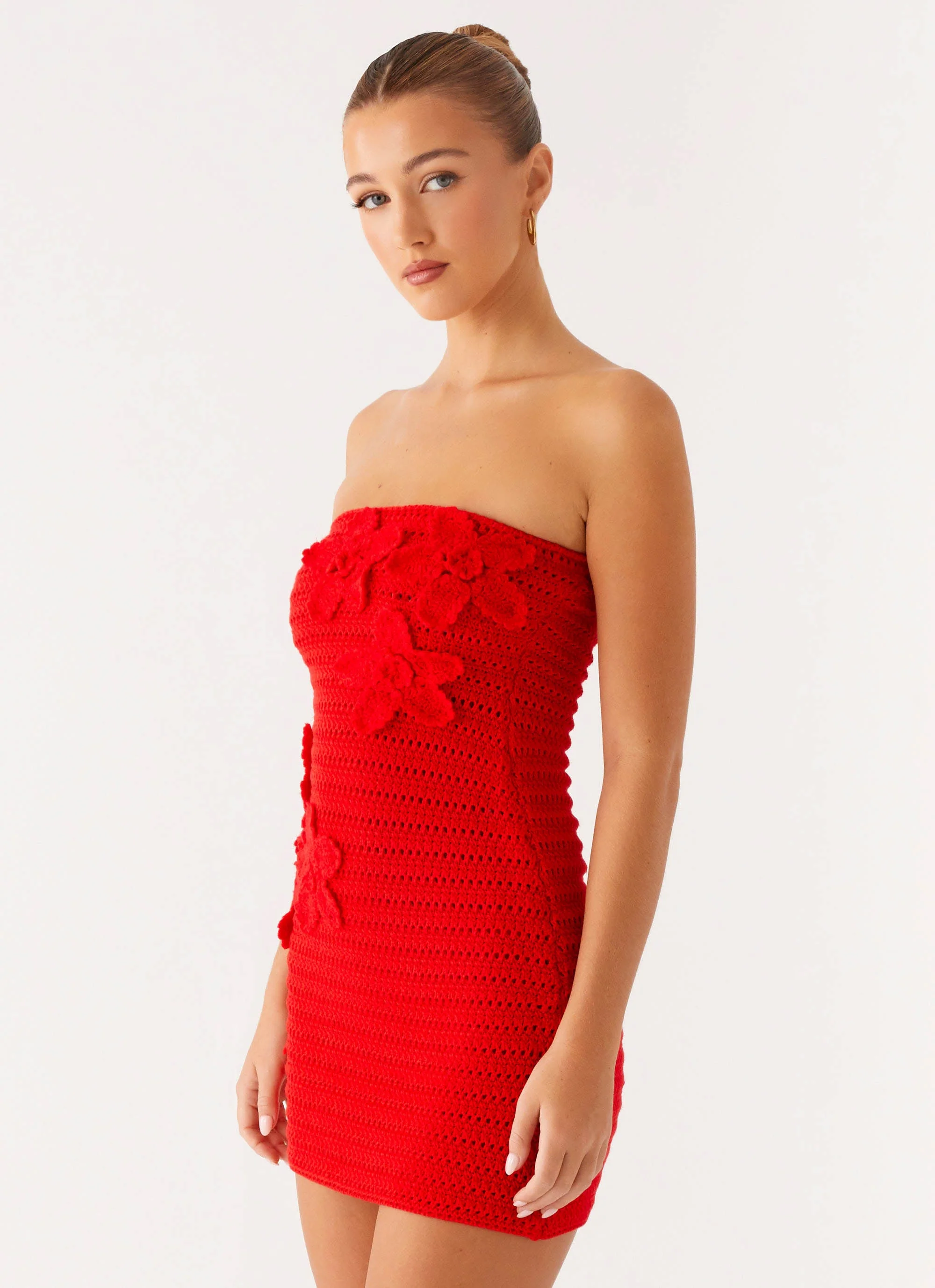 Sicily Mini Dress - Red - Image 4