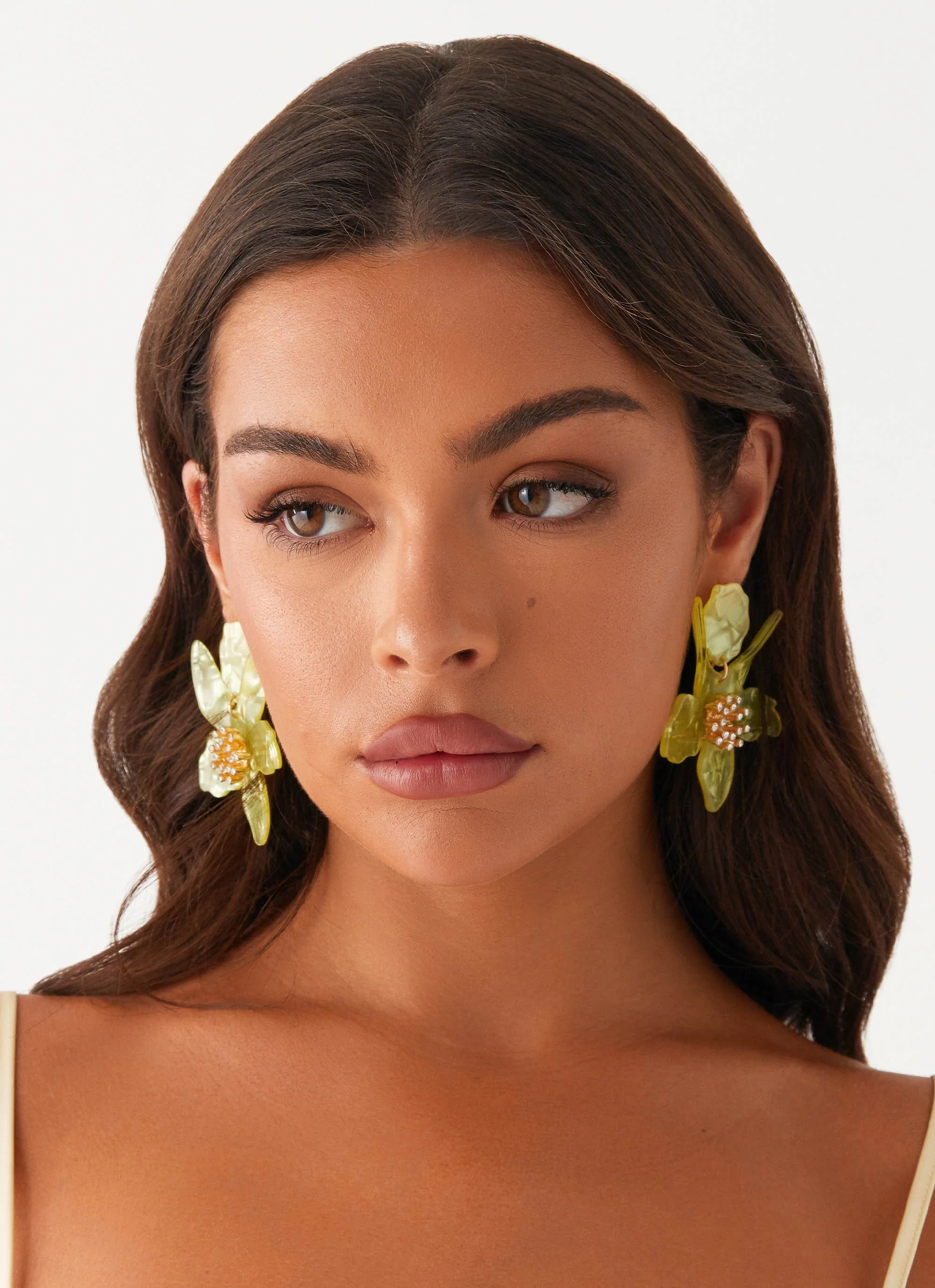 Siesta Flower Earrings - Yellow - Image 2
