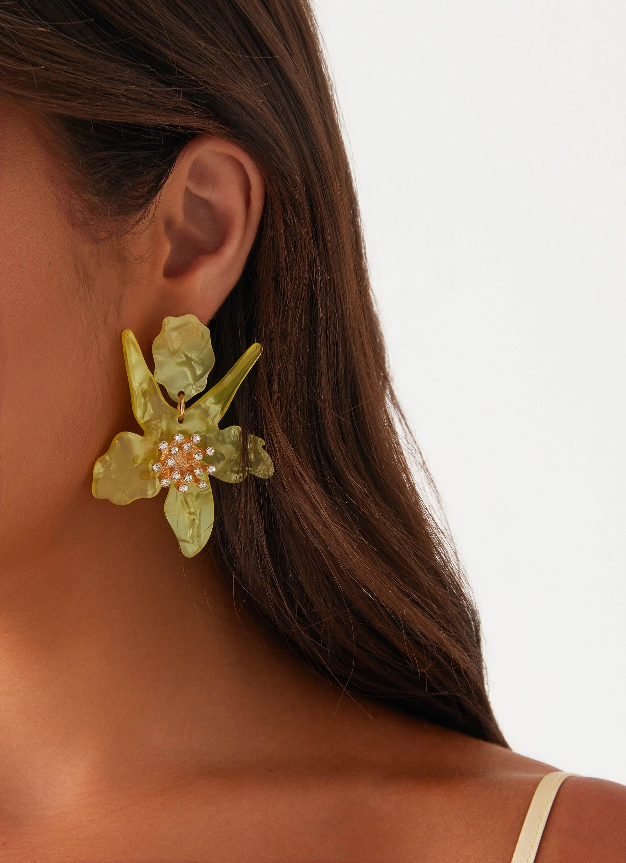 Siesta Flower Earrings - Yellow - Image 3