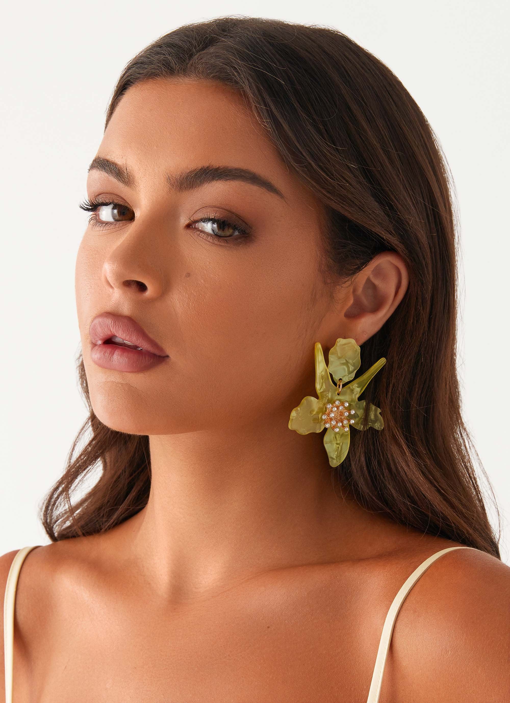 Siesta Flower Earrings - Yellow - Image 4