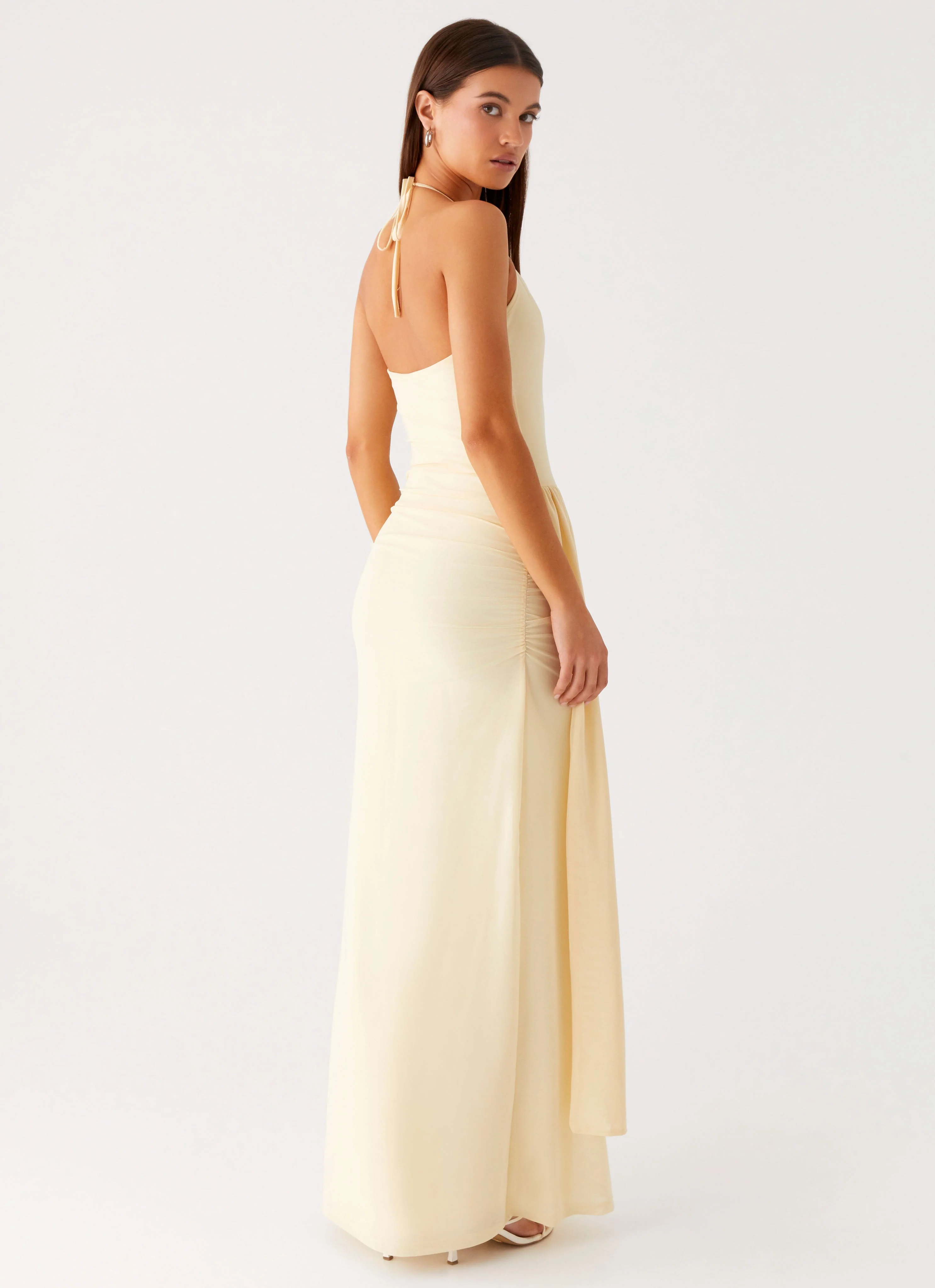 Signal Halter Maxi Dress - Sunny Yellow - Image 5