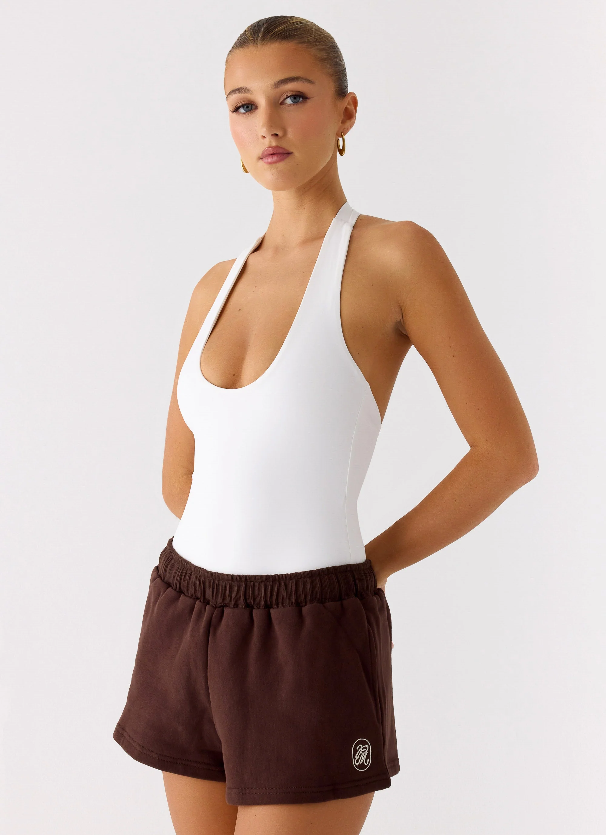 Signature Low Rise Sweatshorts - Chocolate - Image 6