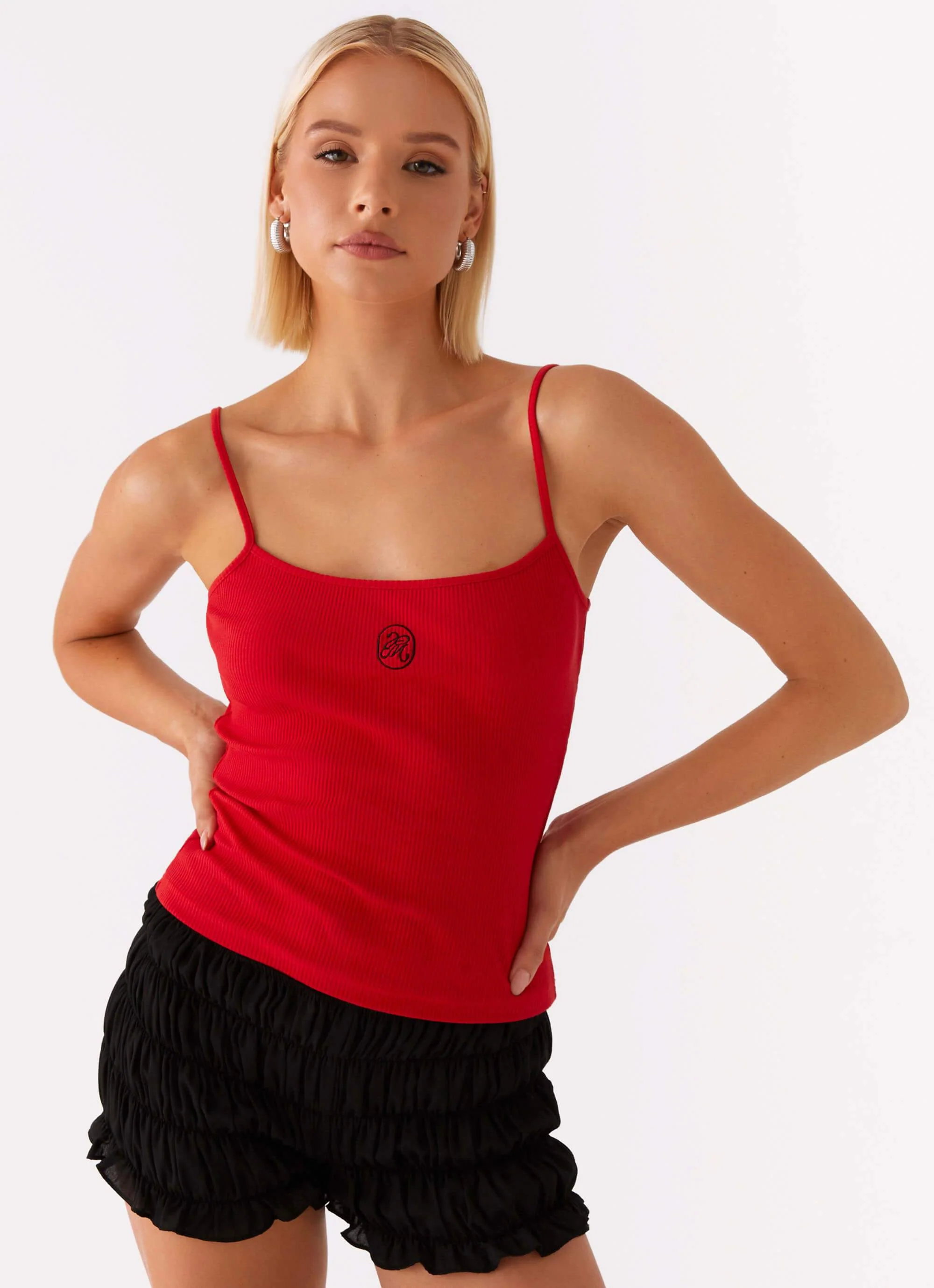 Signature Monogram Cami - Red - Image 6