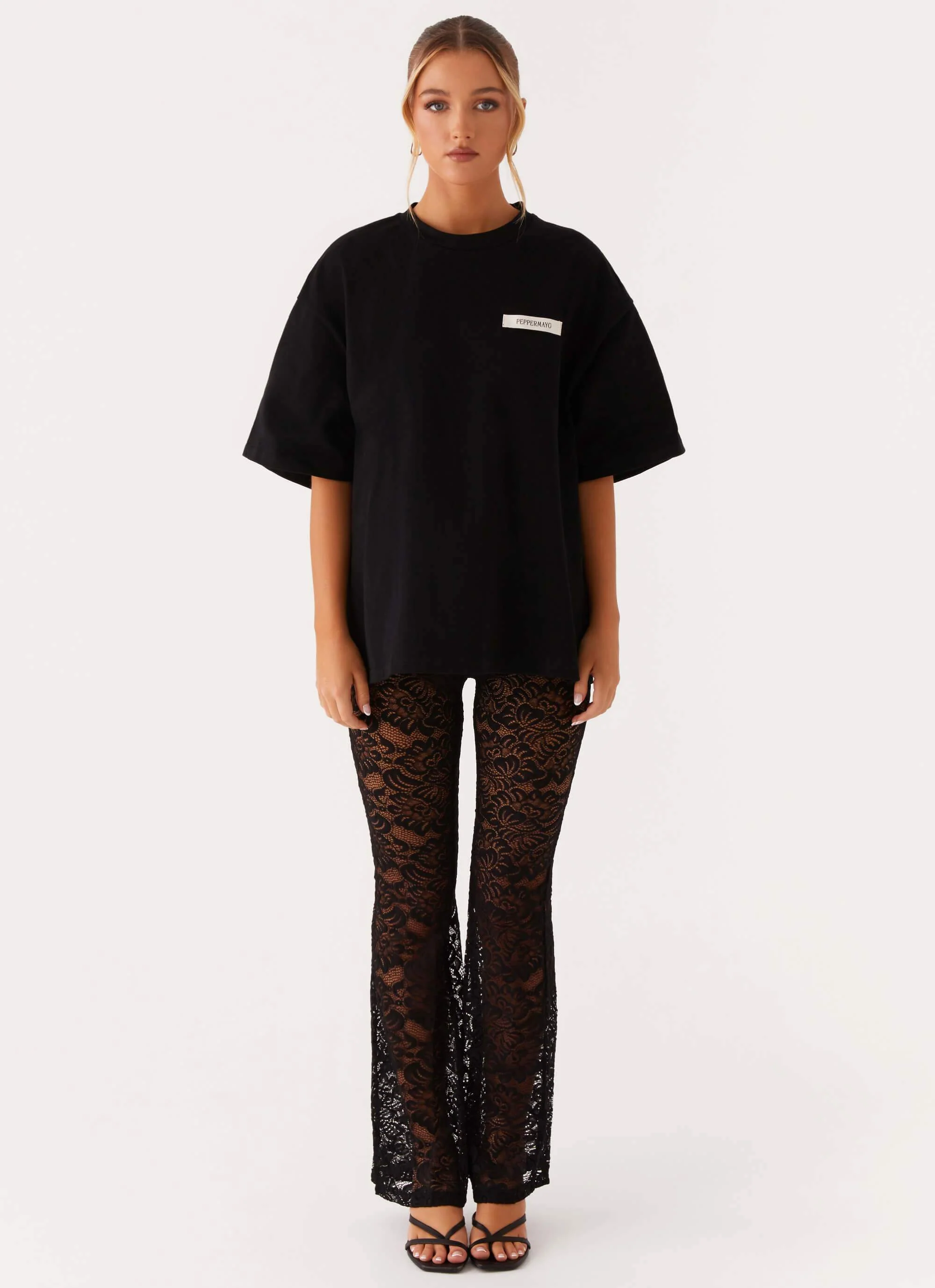 Signature Oversized Tee - Black - Image 3