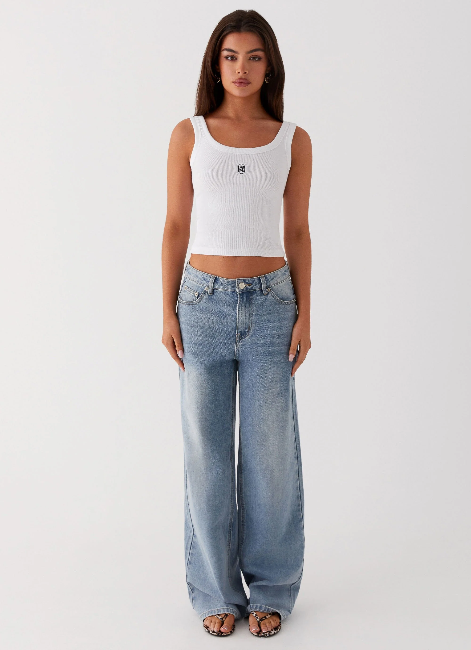 Signature Tank Top - Plain White - Image 2