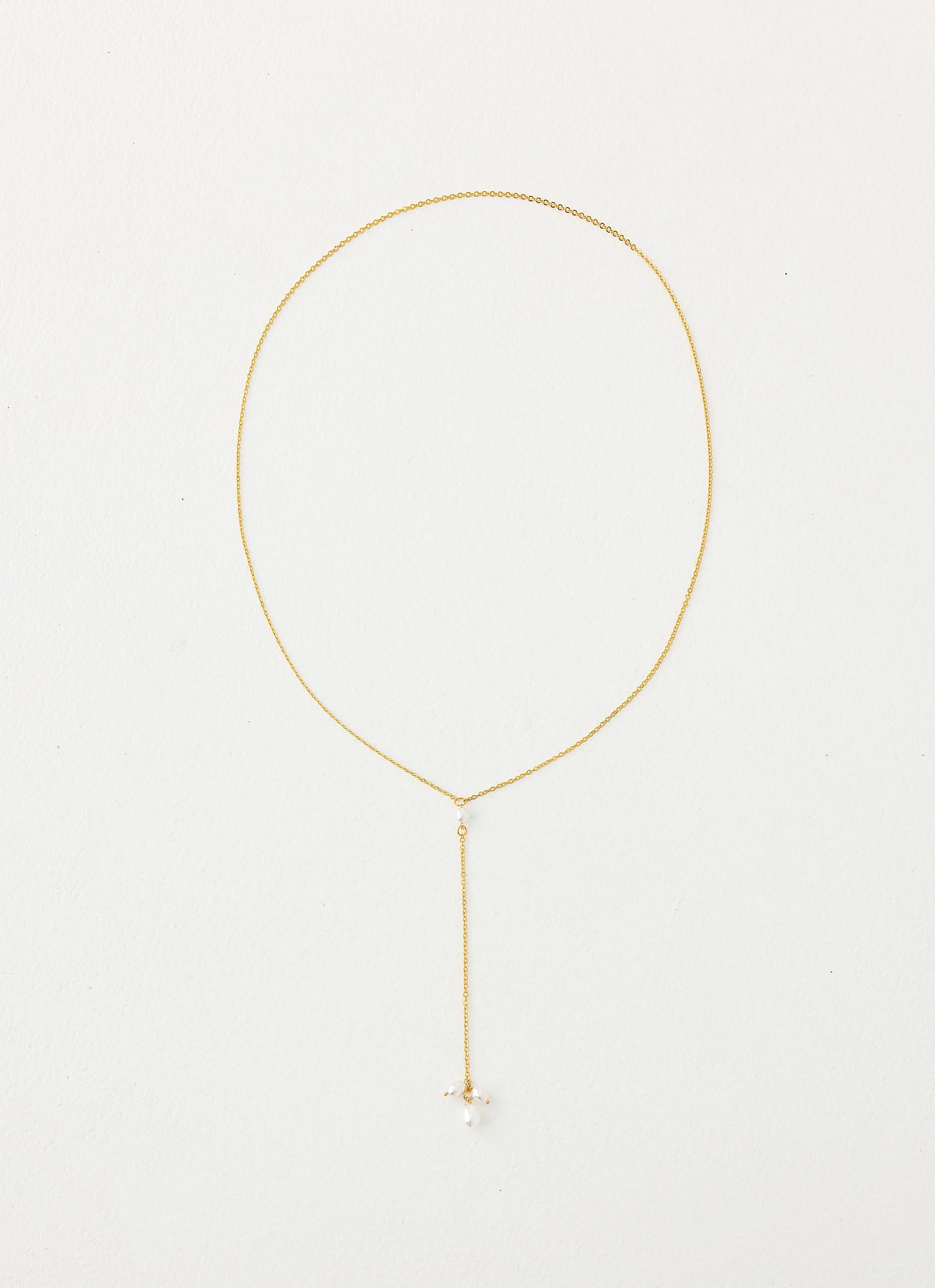 Silhouette Pearl Necklace - Gold