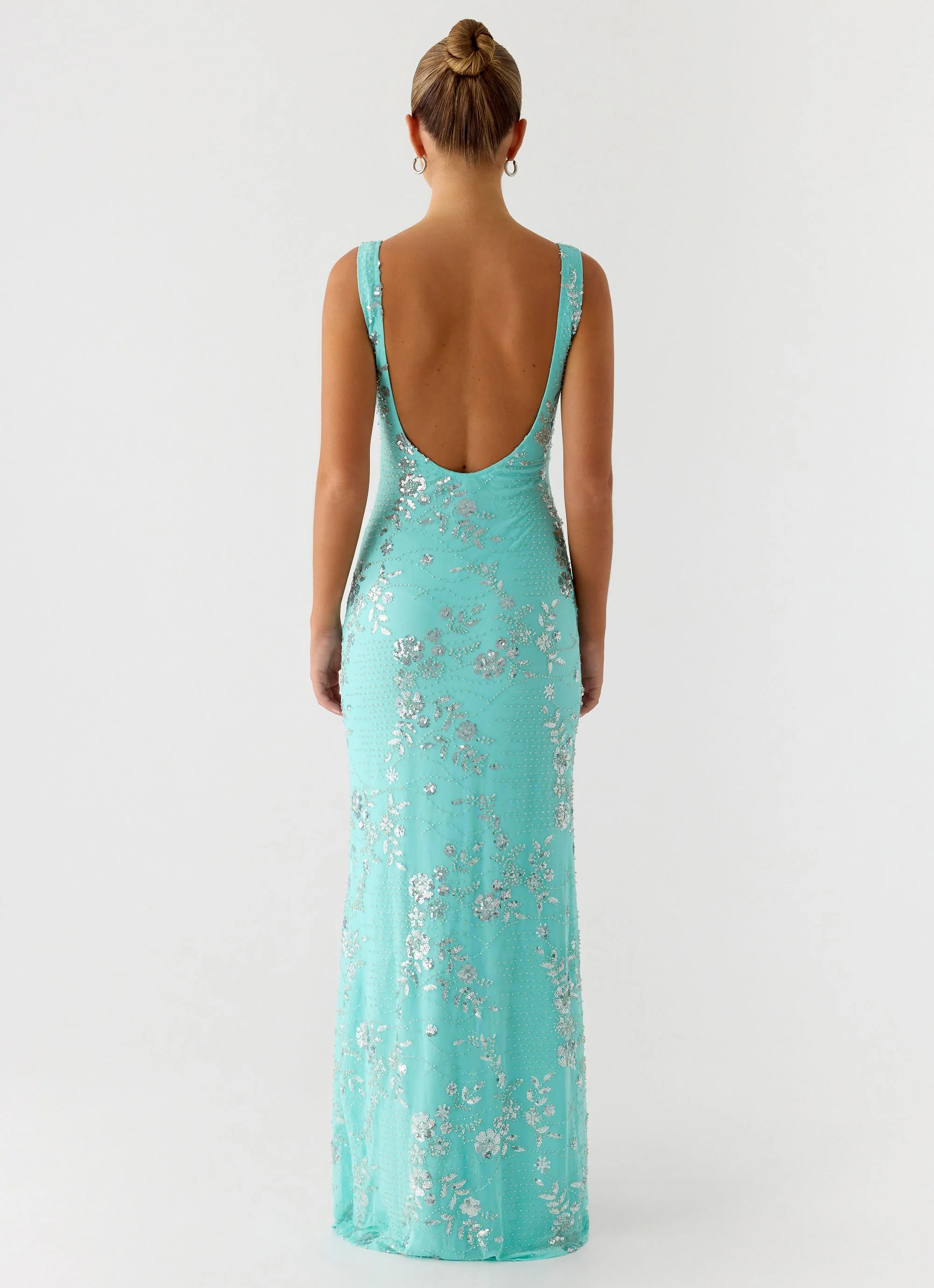 Silvana Maxi Dress - Aqua - Image 5