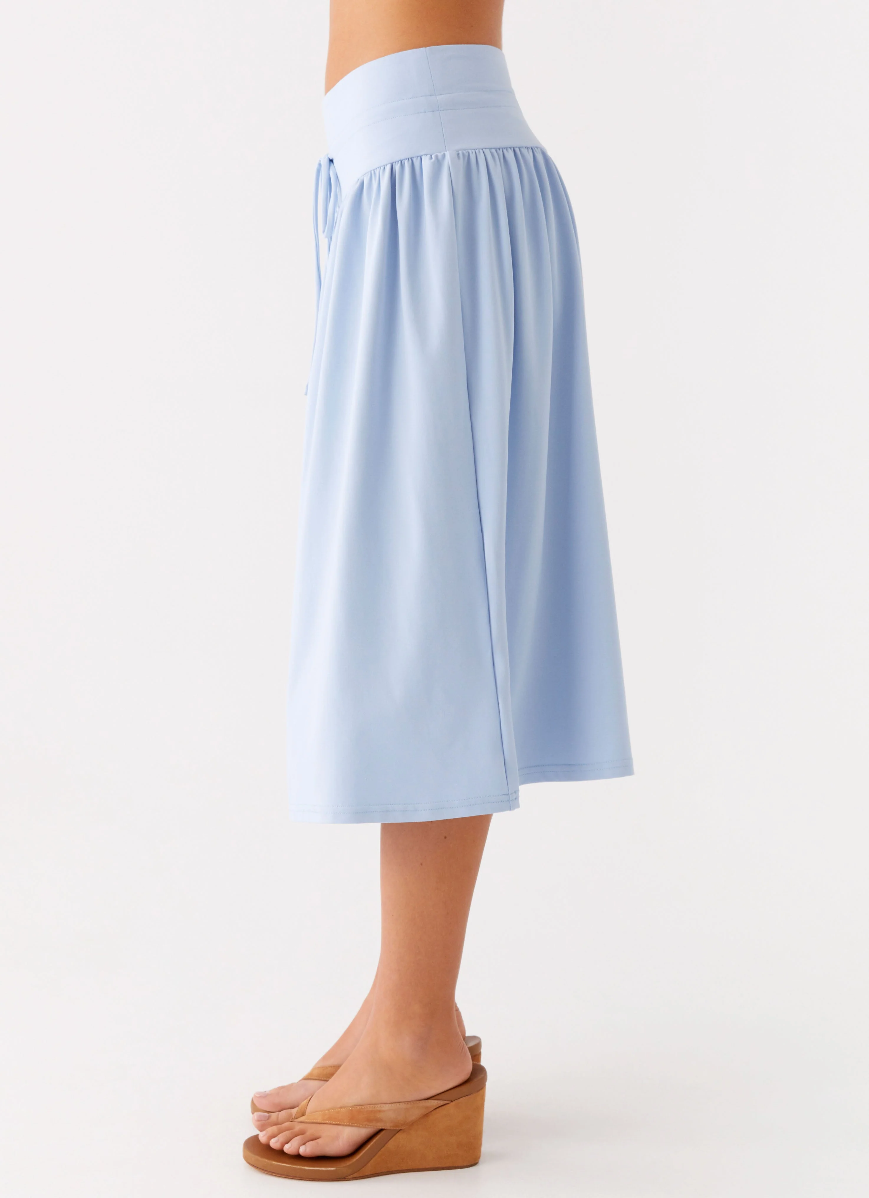 Silver Tides Midi Skirt - Blue - Image 5