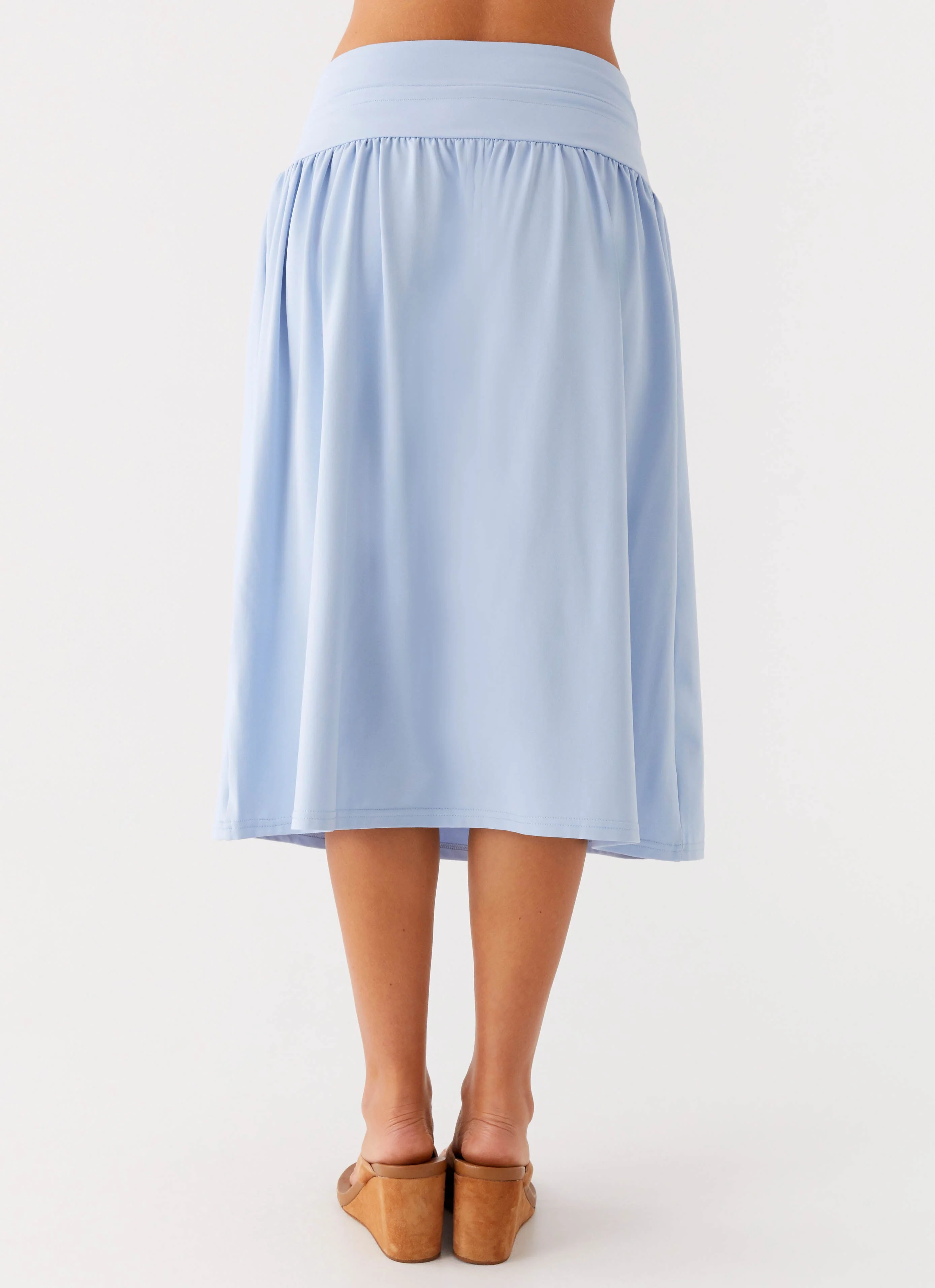 Silver Tides Midi Skirt - Blue - Image 6
