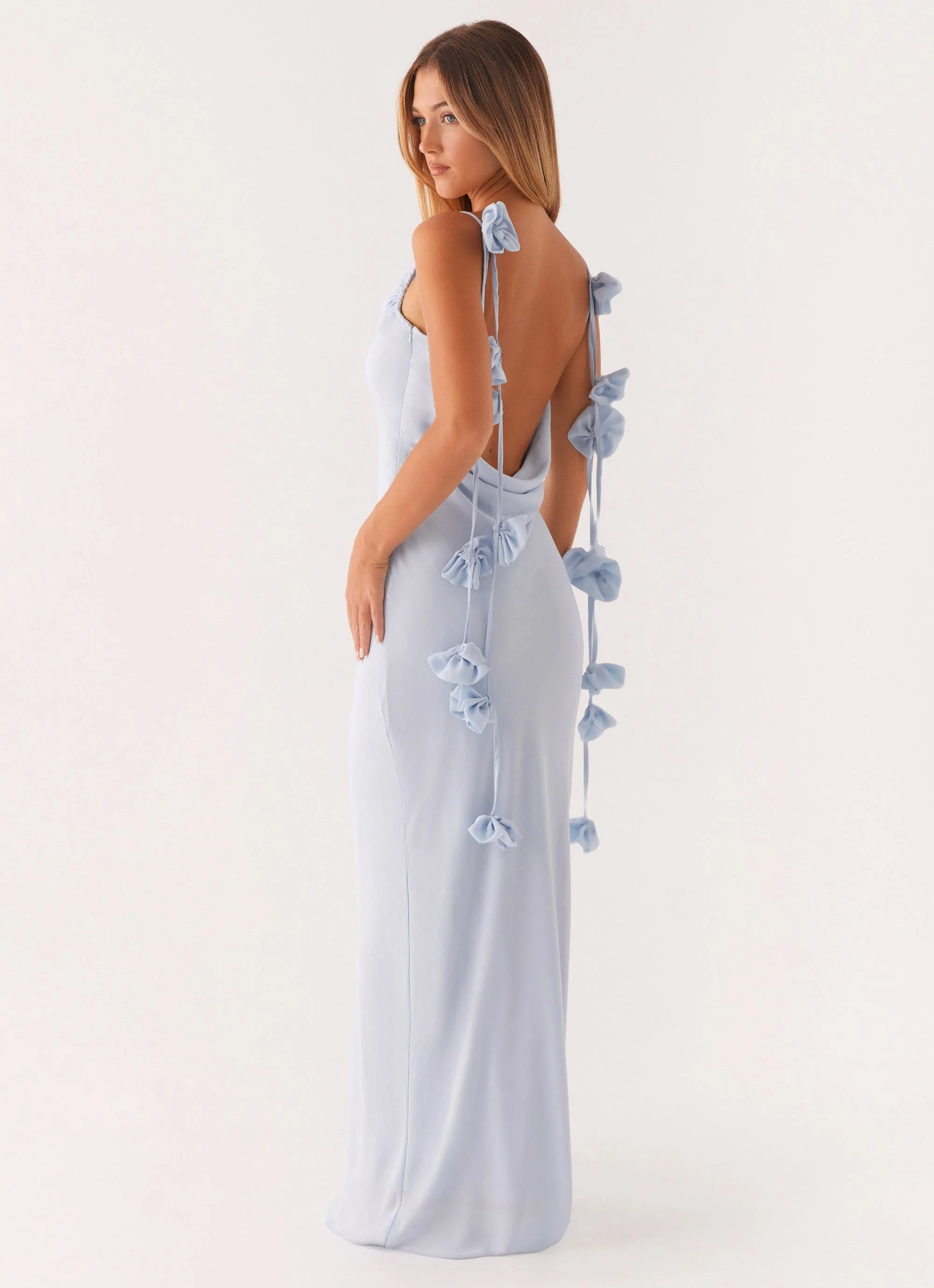 Simona Maxi Dress - Pastel Blue - Image 5