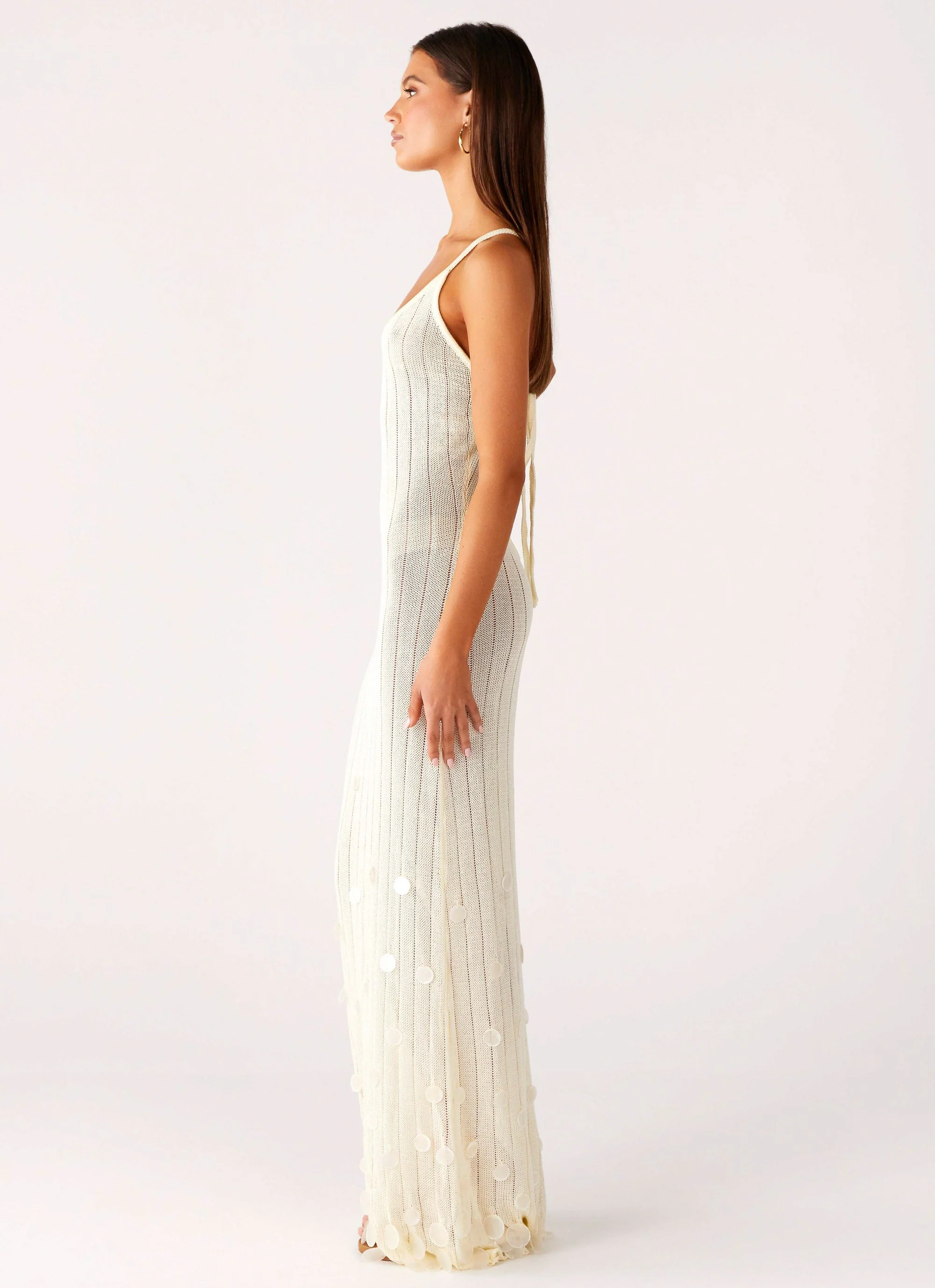 Siren Song Crochet Maxi Dress - Ivory - Image 2