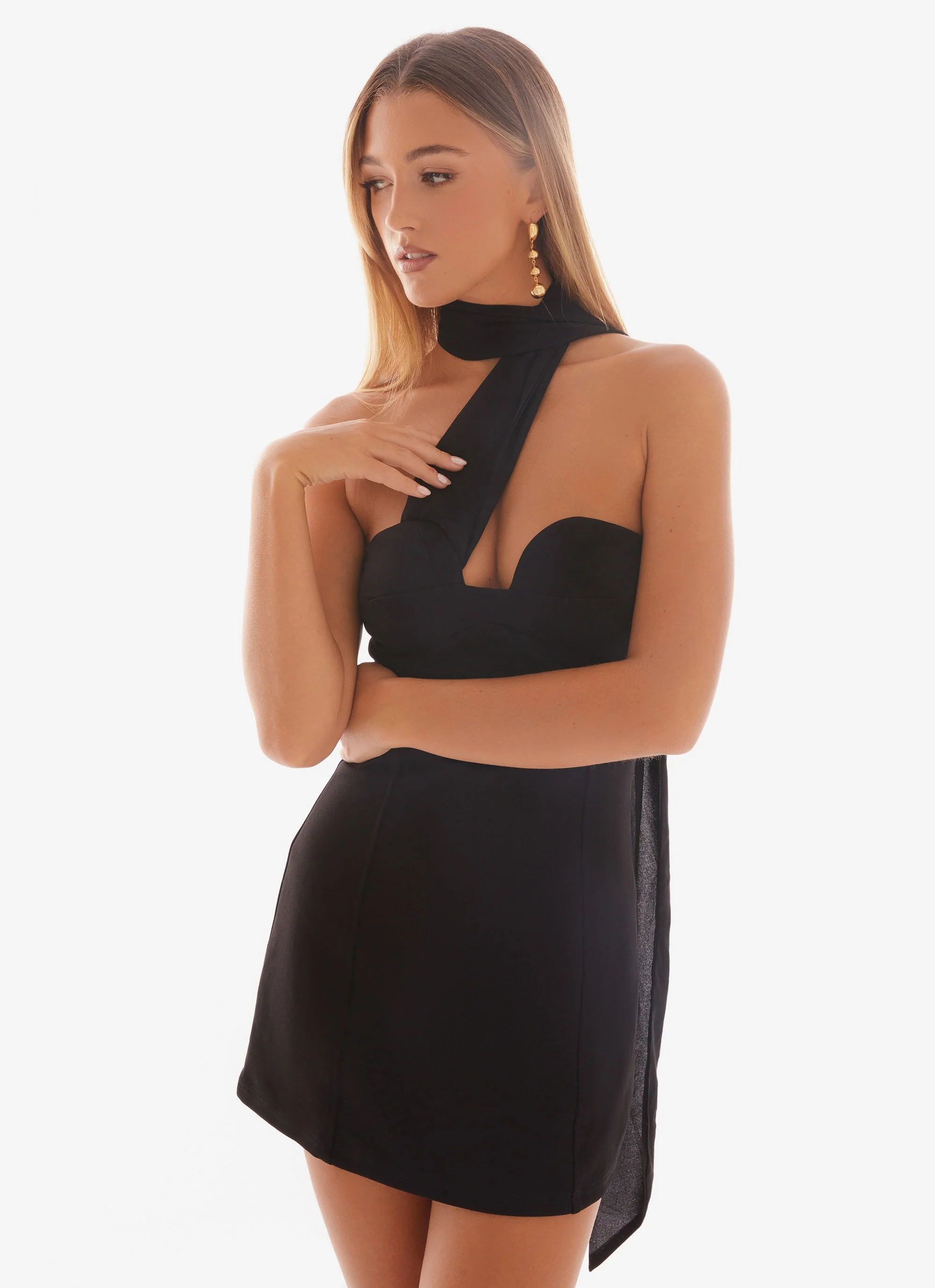Sirena Mini Dress - Black - Image 5