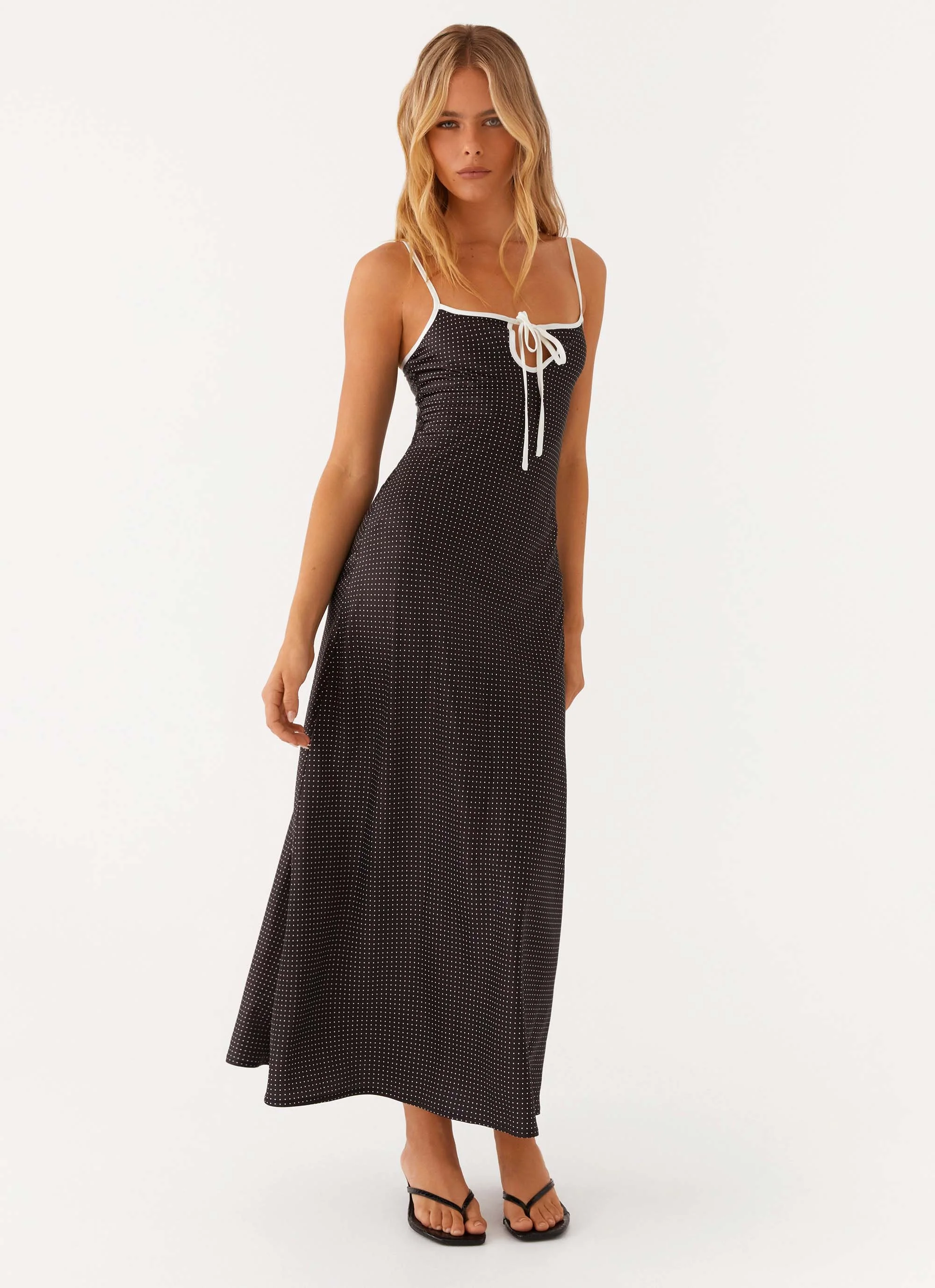 Sistine Midi Dress - Black Polkadot - Image 6
