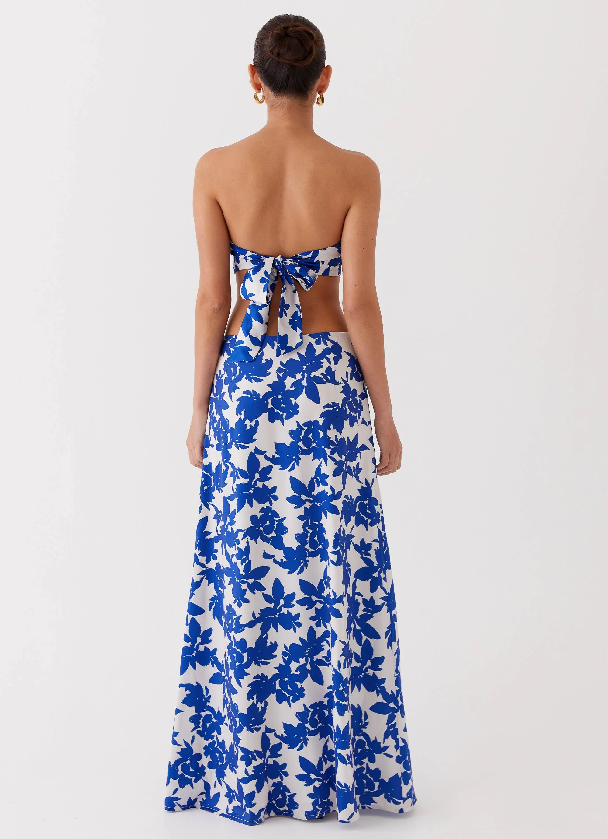 Sky Gaze Twist Top - Blue Floral - Image 4