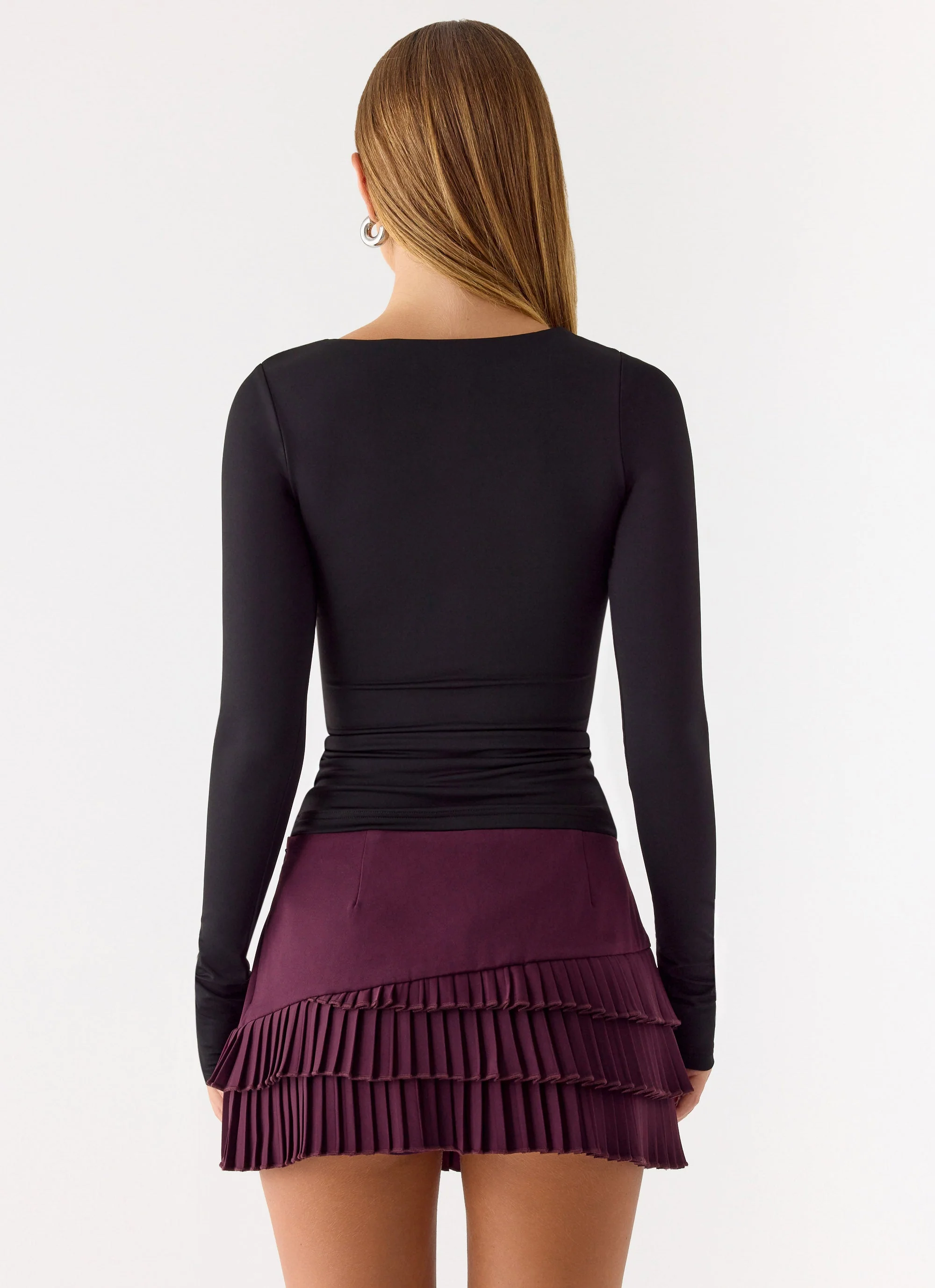 Skyler Mini Skort - Plum - Image 4