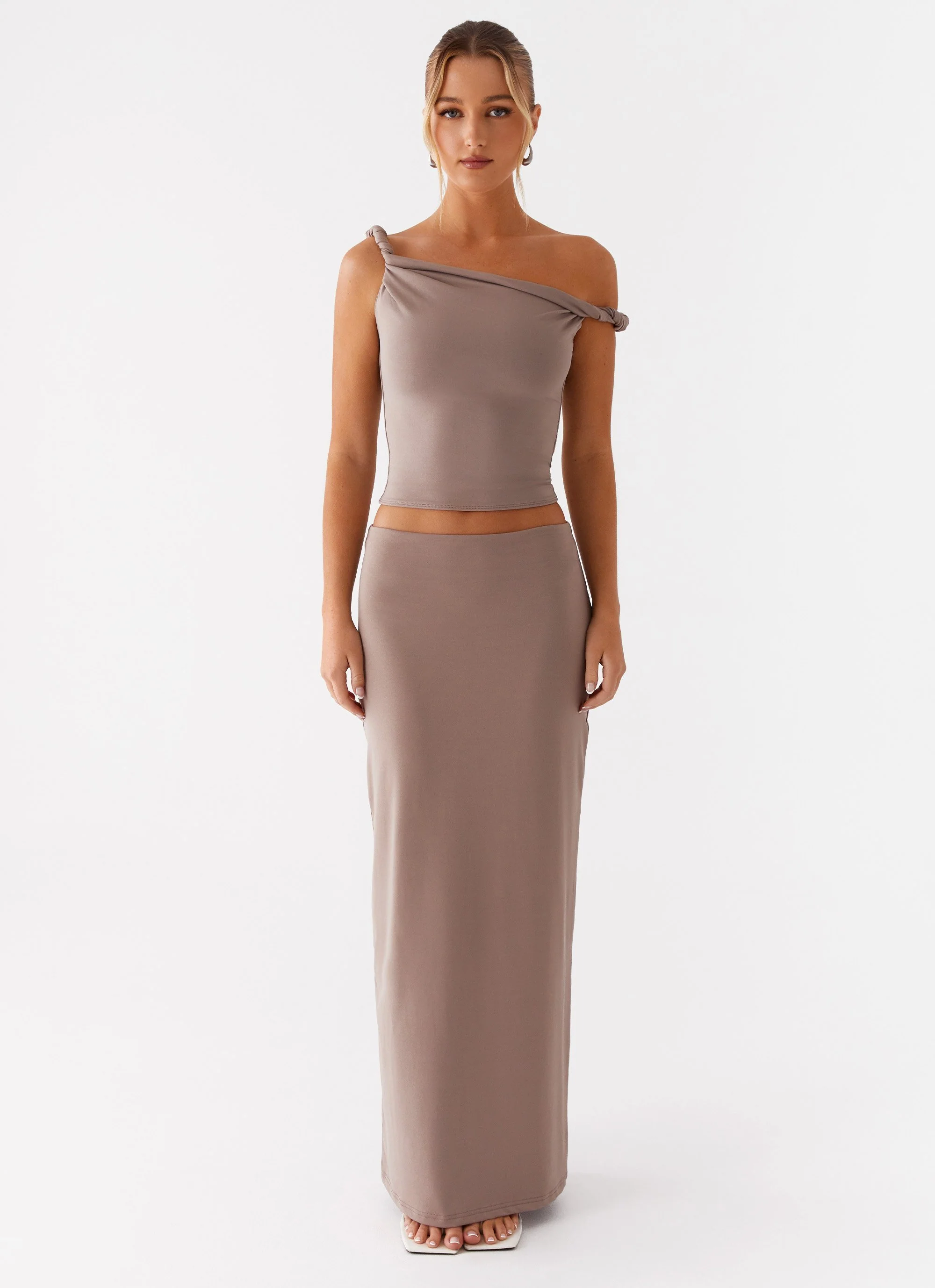 Solace Soul Maxi Skirt - Taupe - Image 2