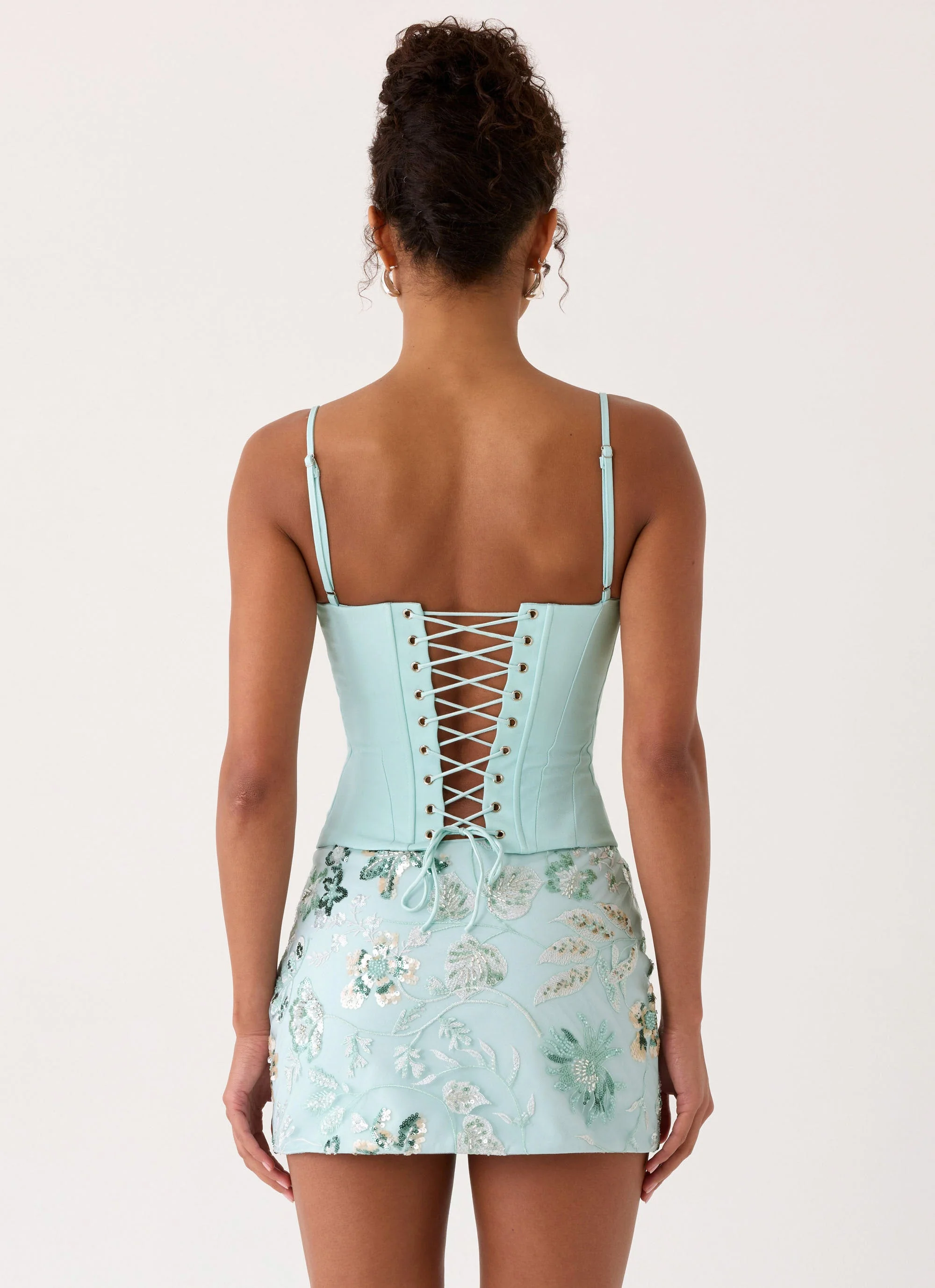 Solaire Low Rise Mini Skirt - Pistachio - Image 8