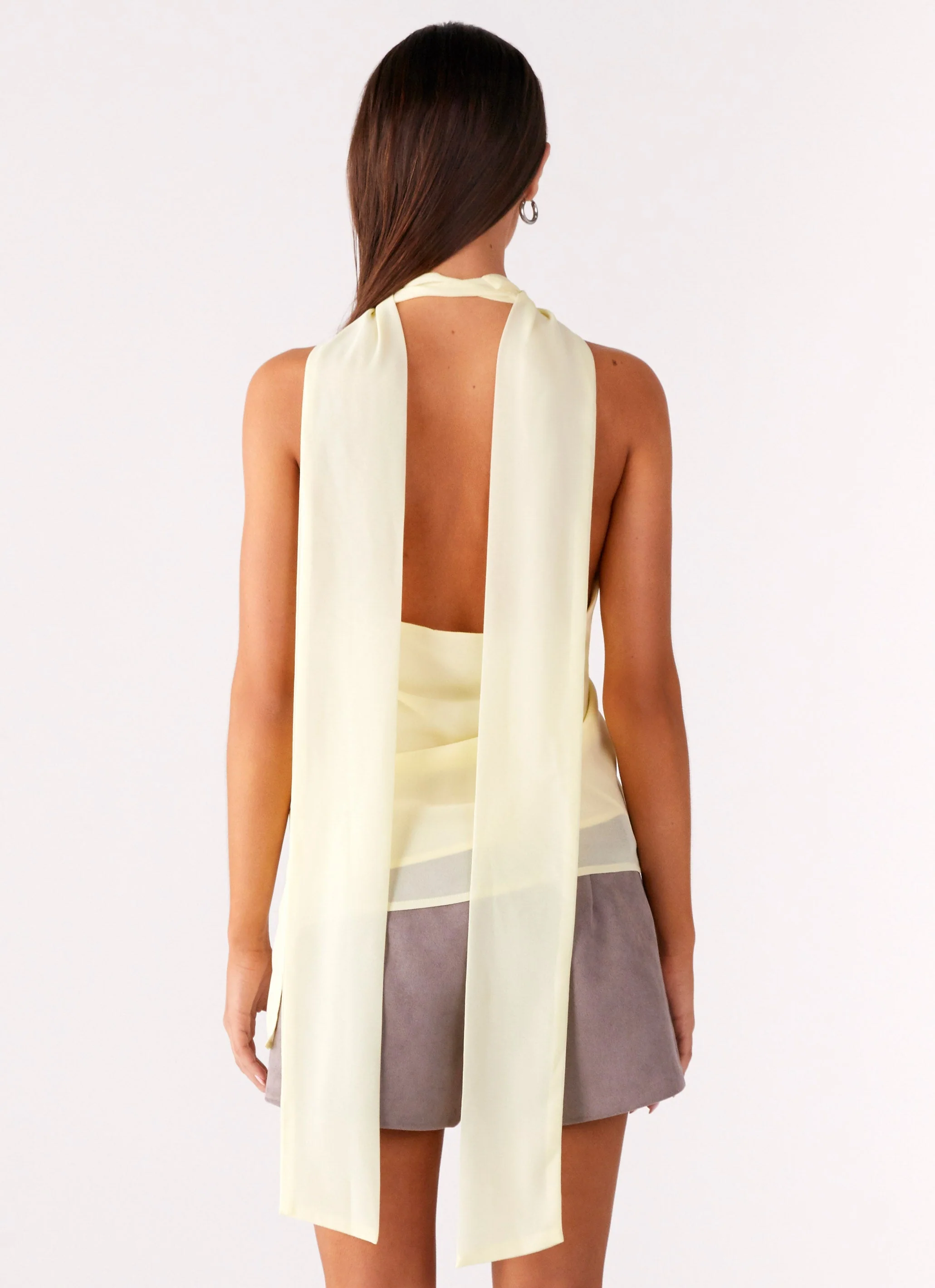 Solari Scarf Top - Yellow - Image 3